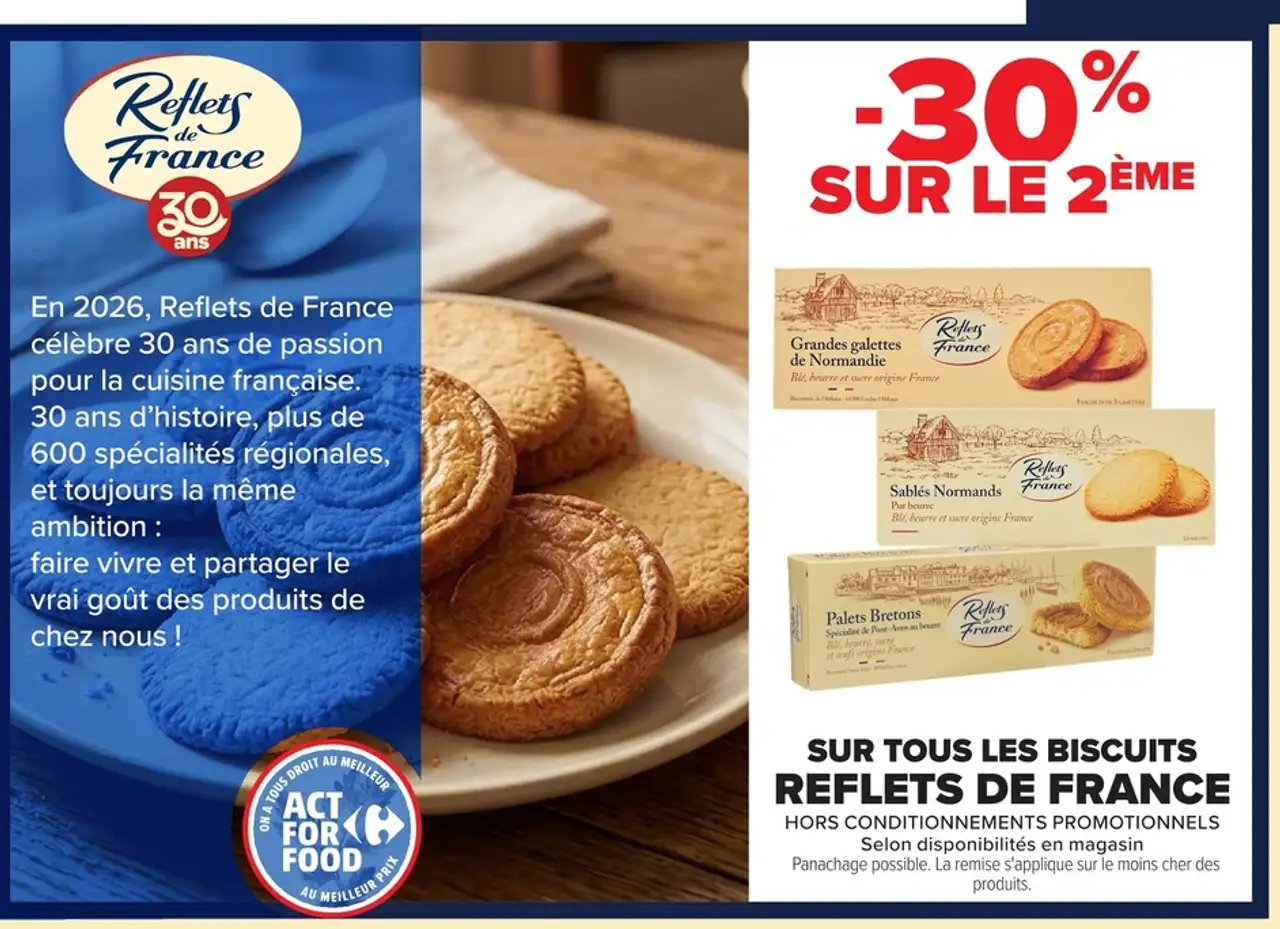 Biscuits Reflets de France (Grandes galettes de Normandie / Sablés Normands / Palets Bretons)