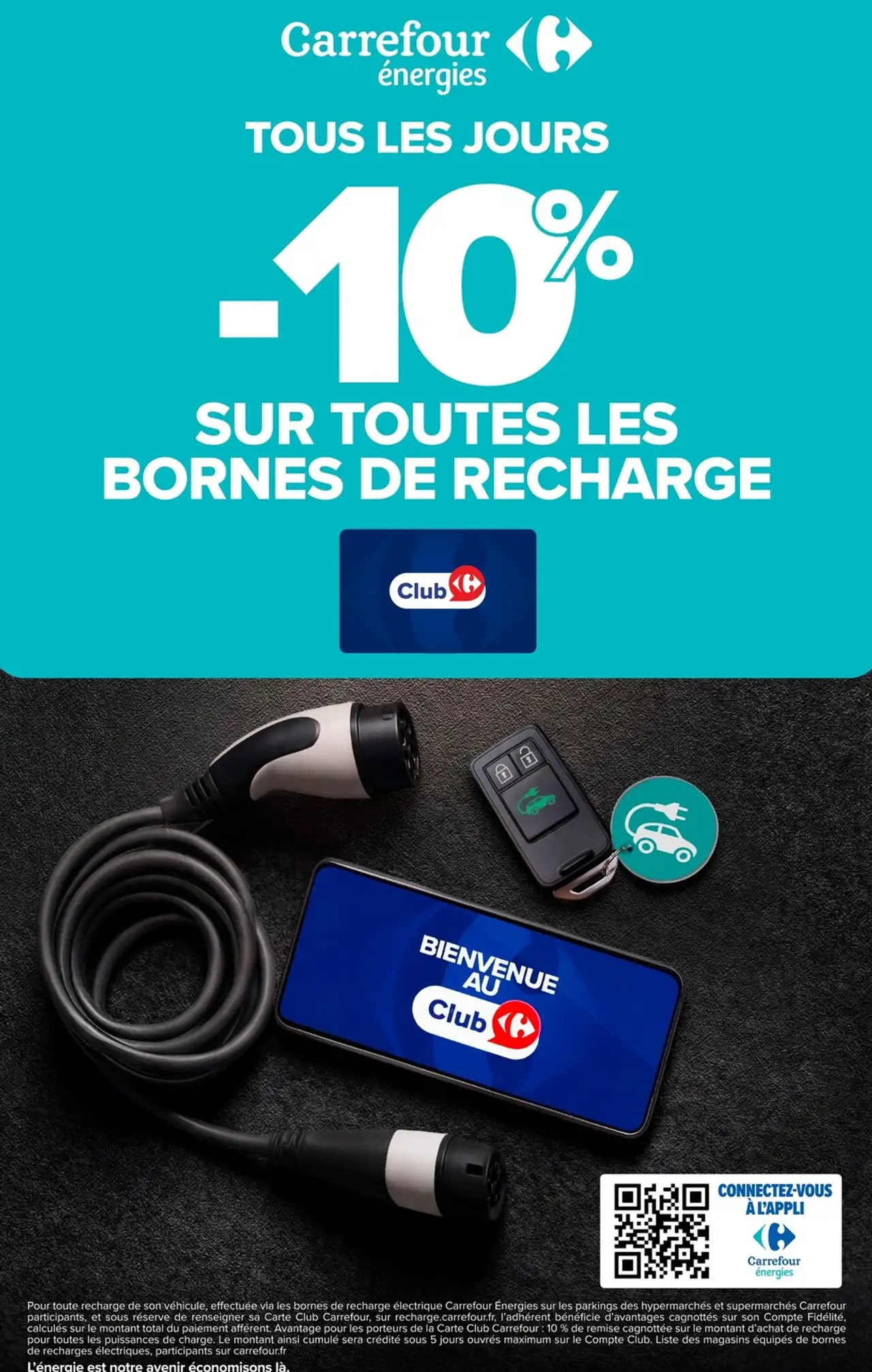 Carrefour énergies -10% sur toutes les bornes de recharge