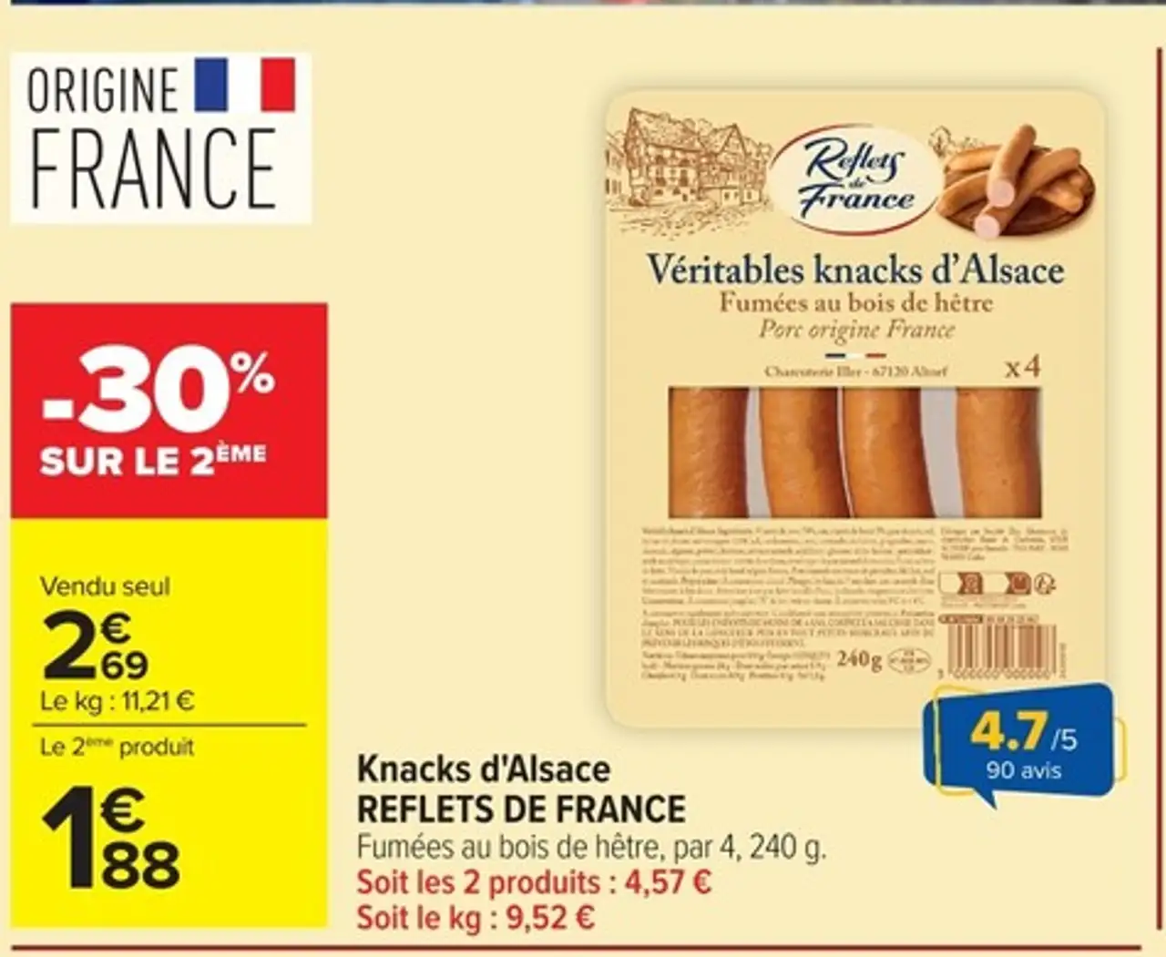 Knacks d'Alsace REFLETS DE FRANCE