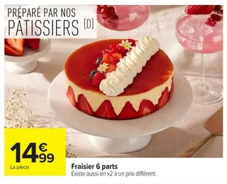 - Fraisier 6 parts - Carrefour