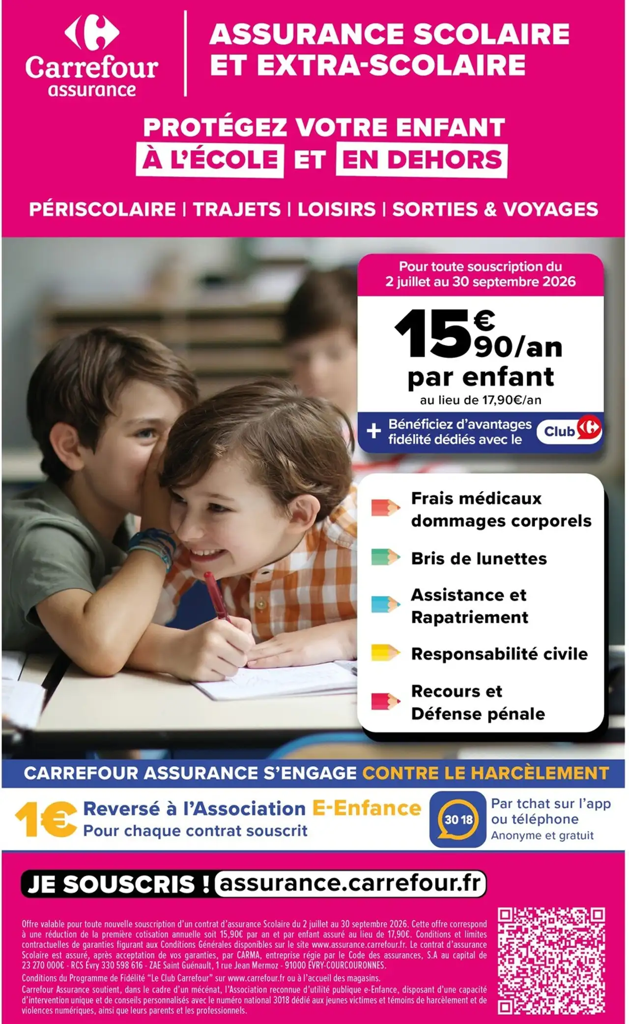 Carrefour Assurance Scolaire et Extra-Scolaire