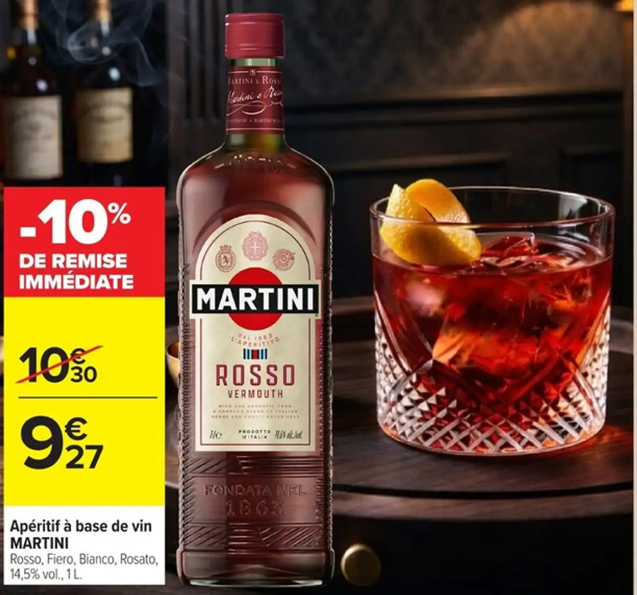 Apéritif à base de vin MARTINI Rosso, Fiero, Bianco, Rosato
