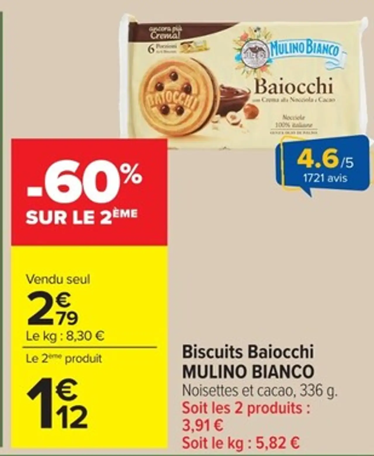 Biscuits Baiocchi MULINO BIANCO