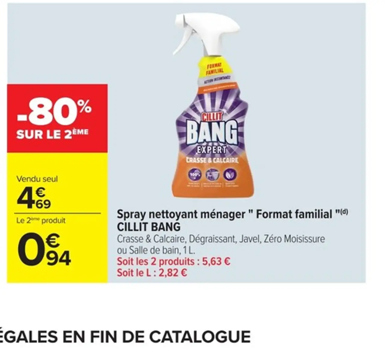 CILLIT BANG Spray nettoyant ménager " Format familial "