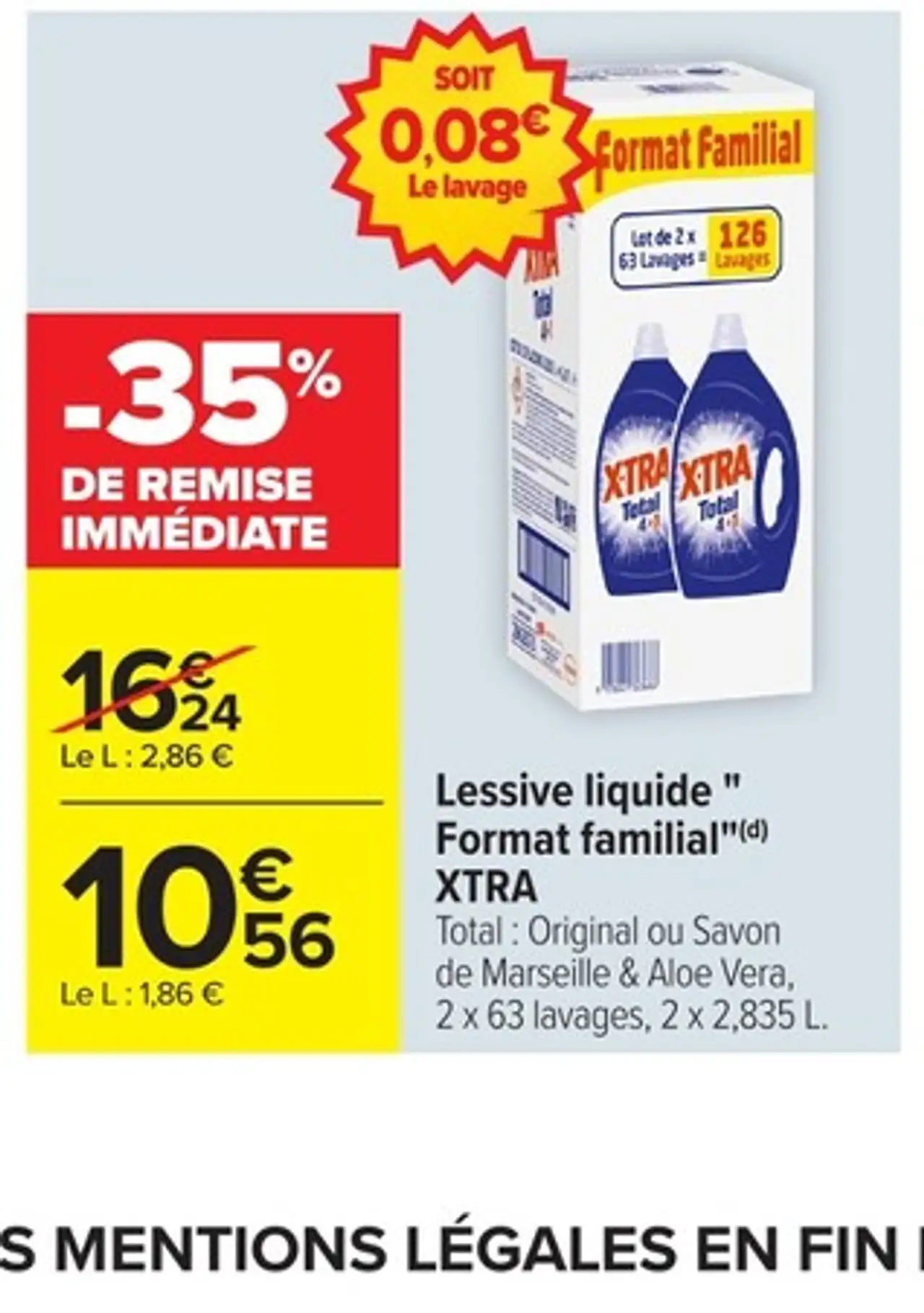 XTRA Lessive liquide "Format familial"