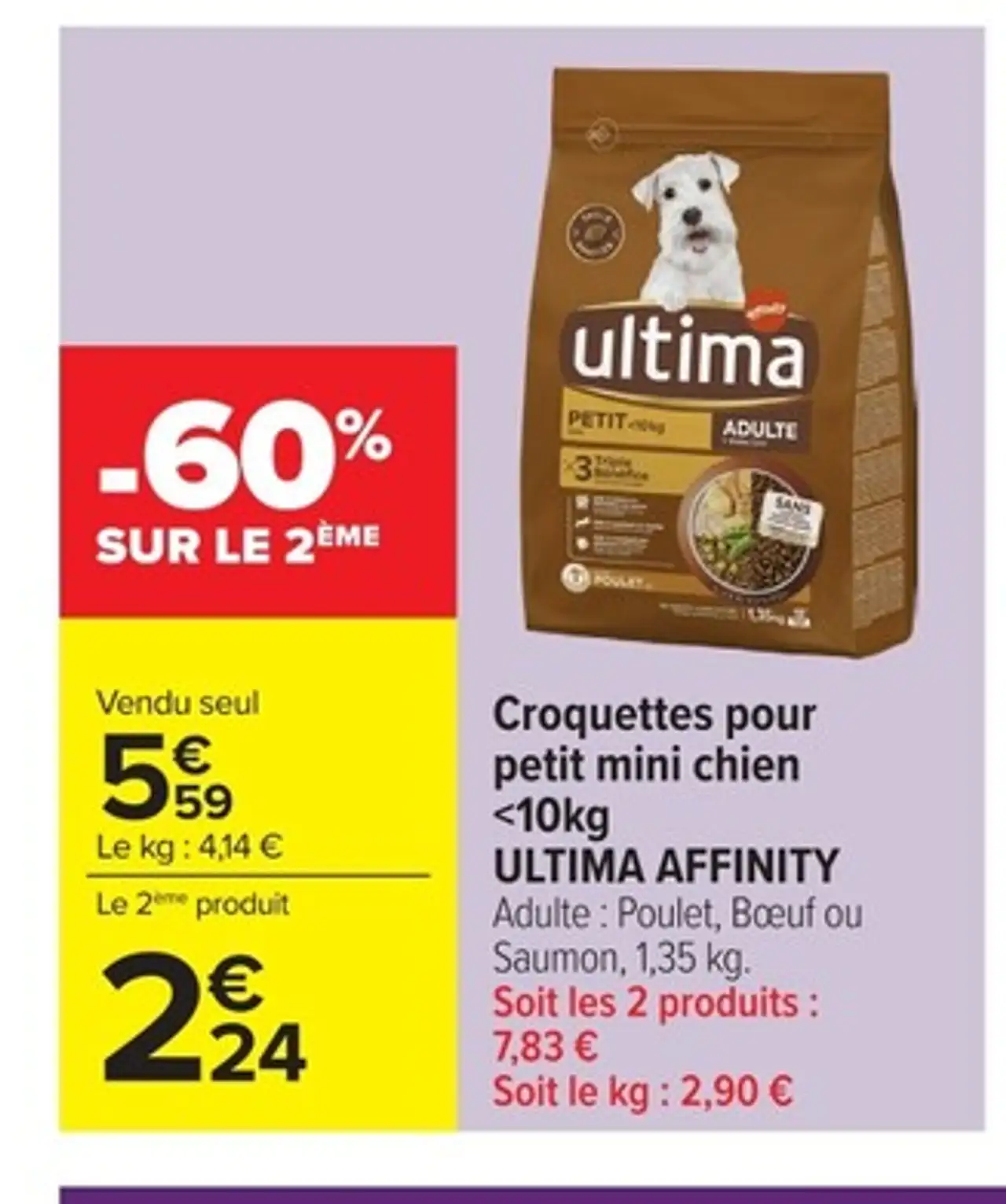 Croquettes pour petit mini chien <10kg ULTIMA AFFINITY