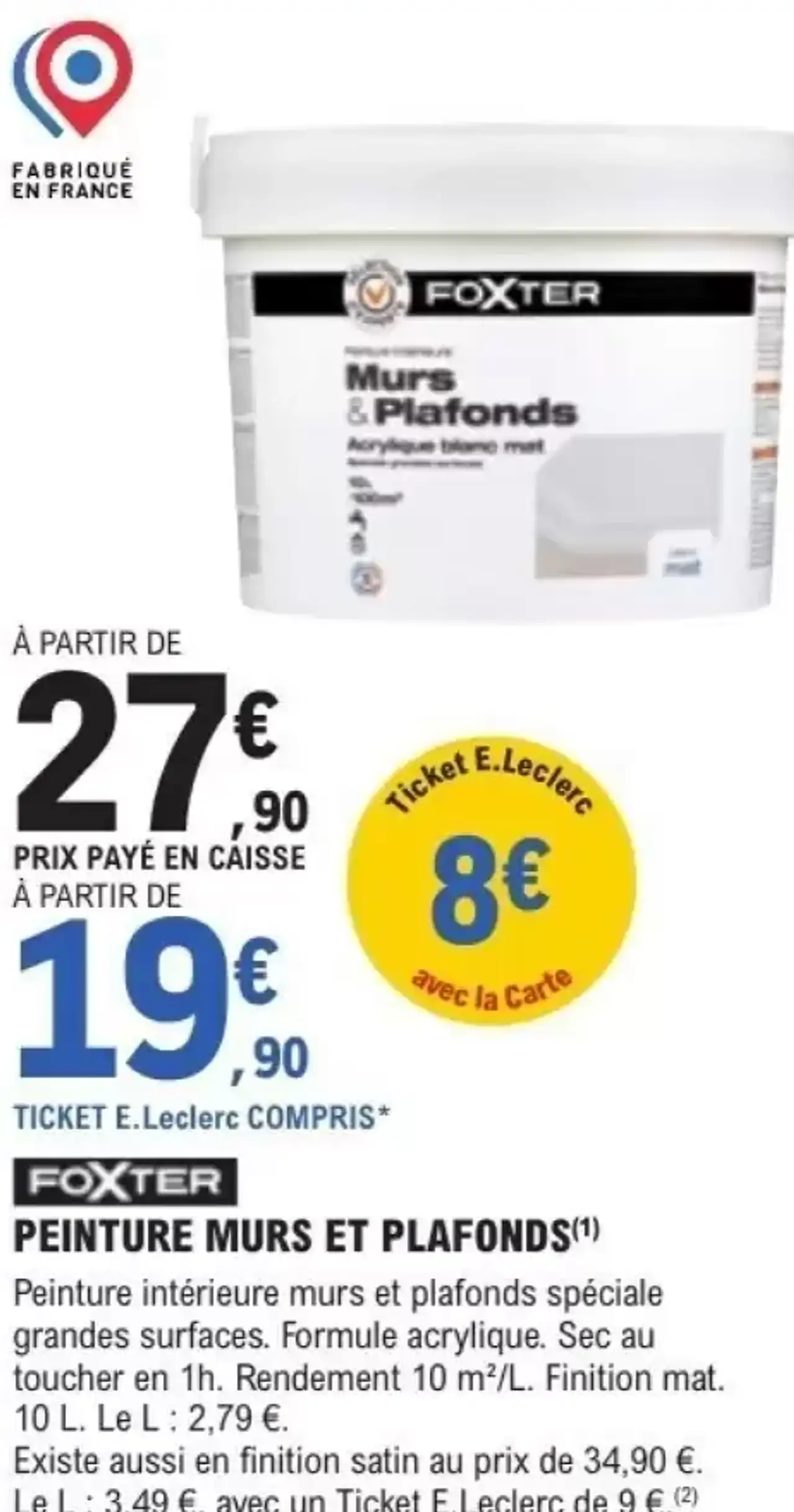 Peinture Murs et Plafonds Foxter