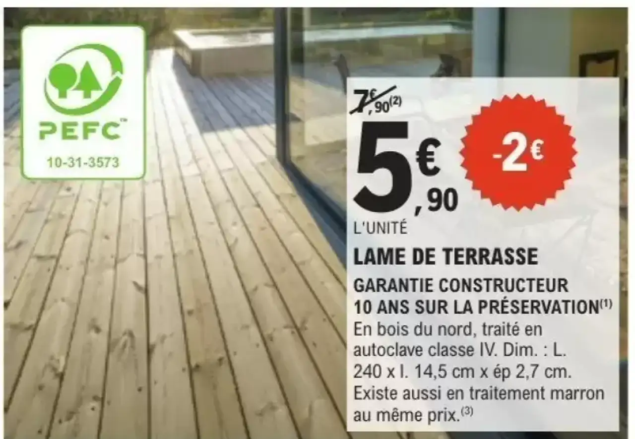 Lame de terrasse