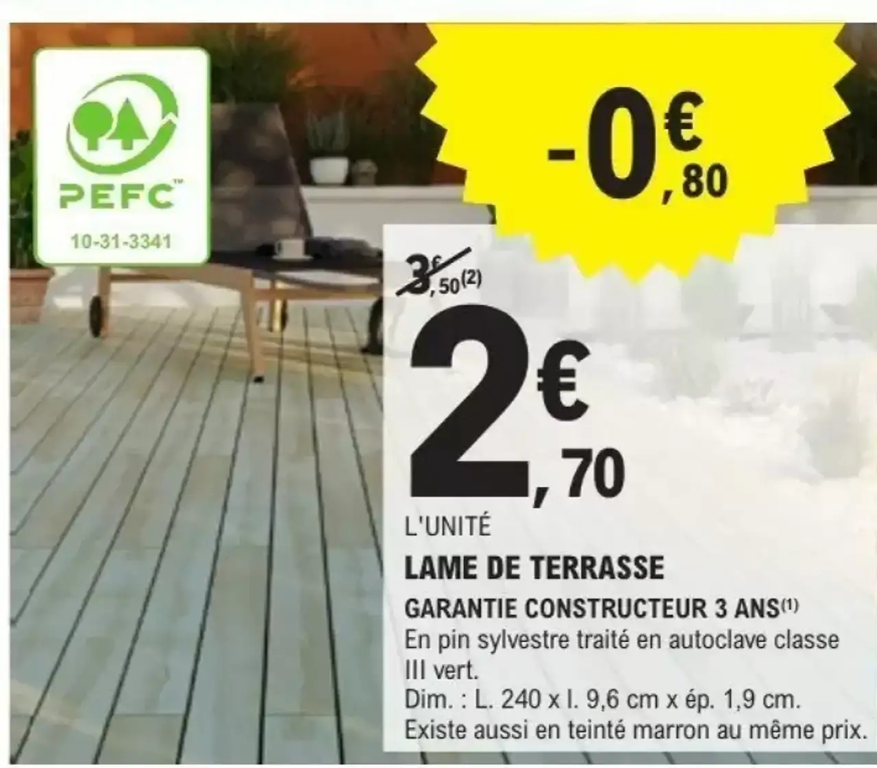 Lame de terrasse