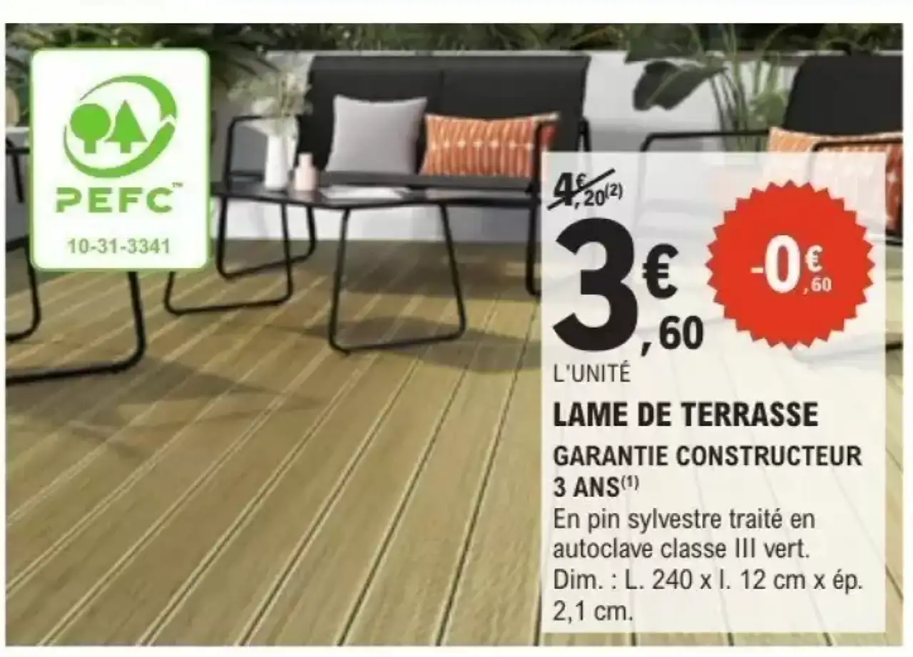 Lame de terrasse