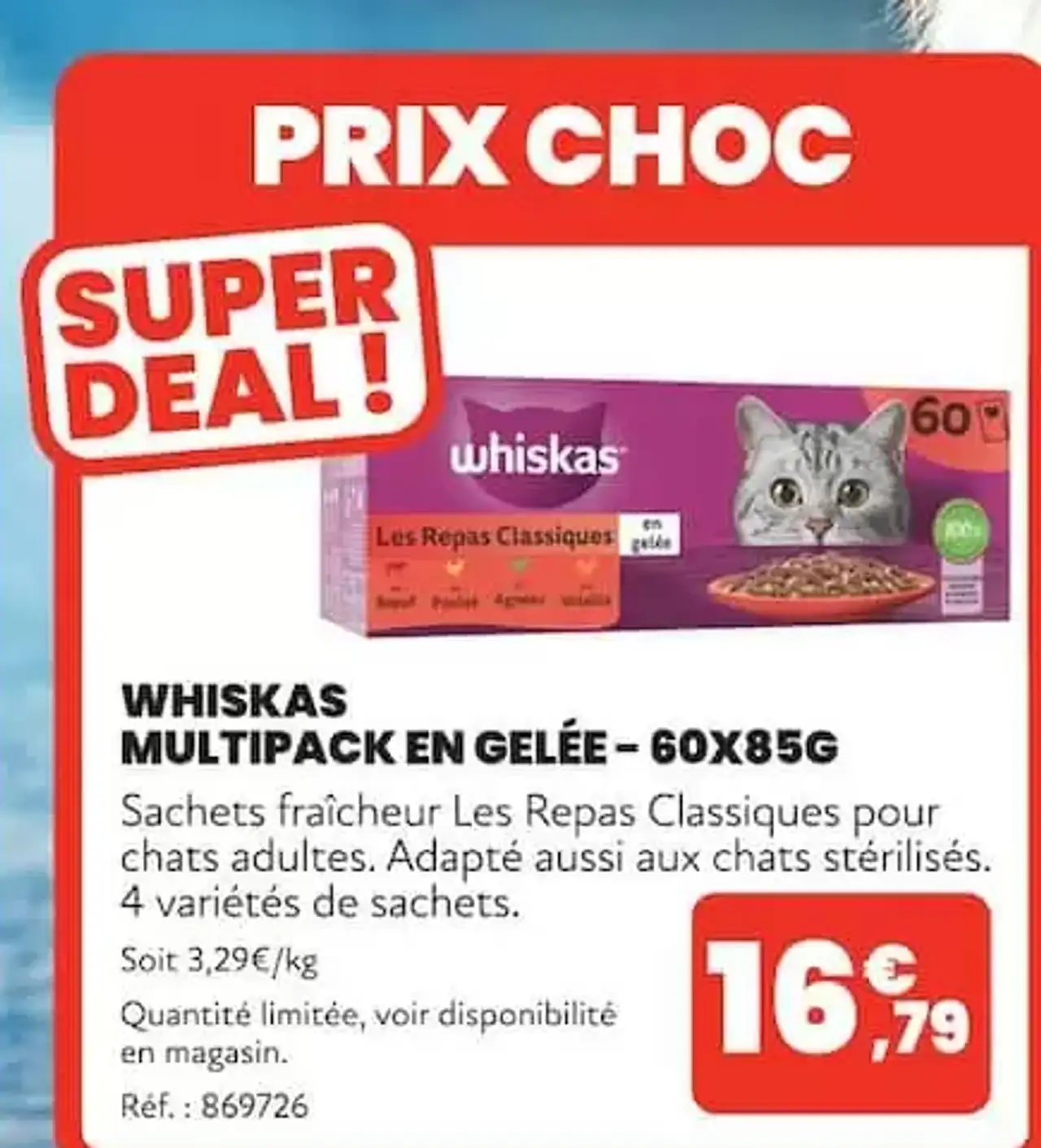 Whiskas Multipack en Gelée - 60x85g