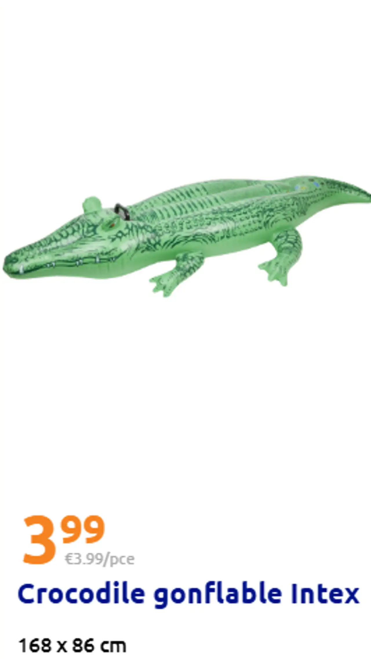 Crocodile gonflable Intex