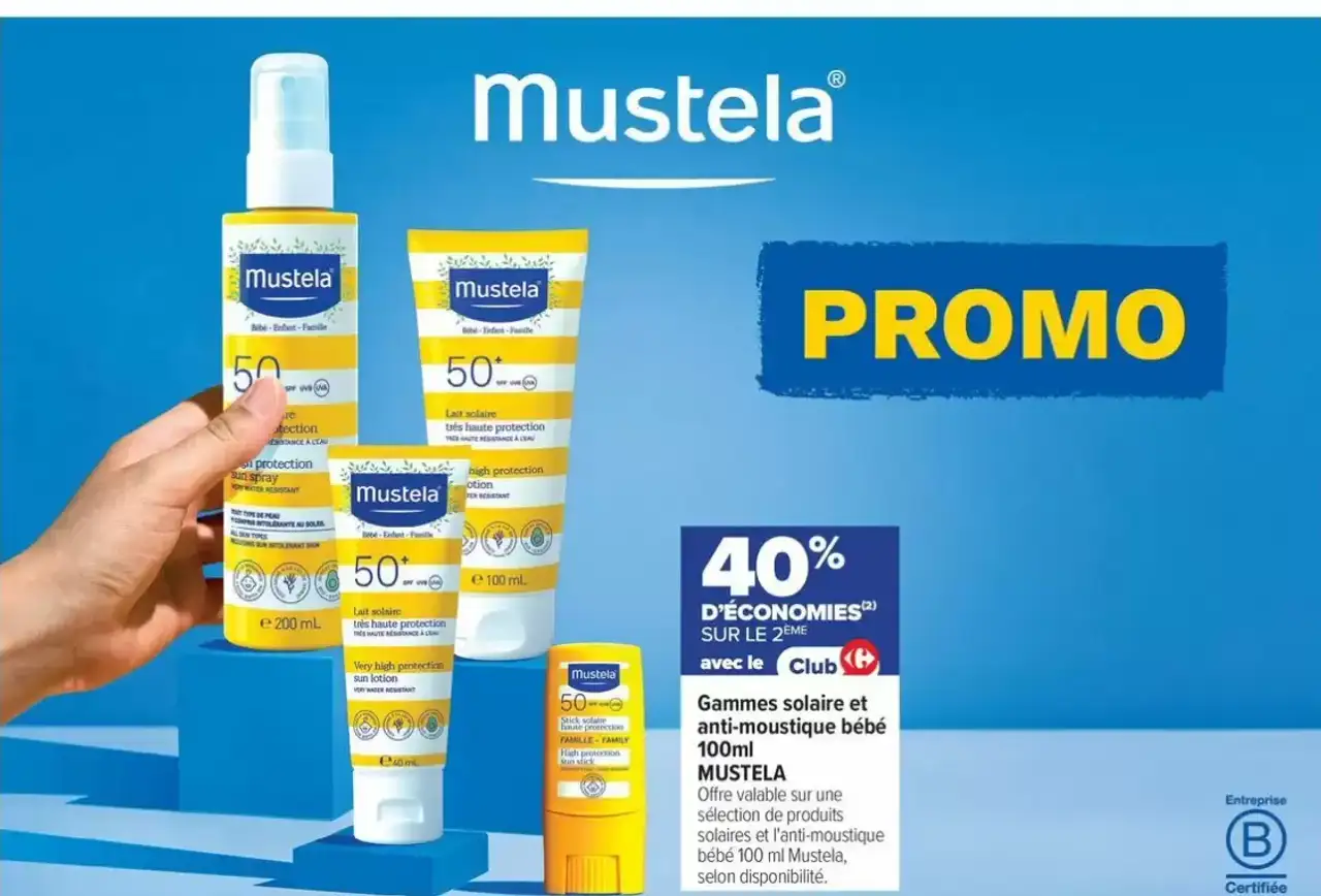 Gammes solaire et anti-moustique bébé MUSTELA