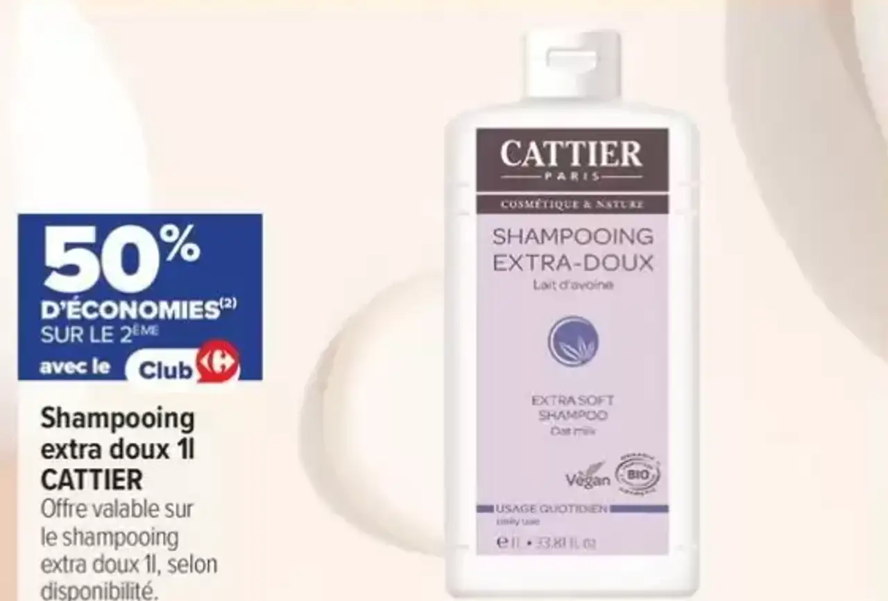 Shampooing extra doux 1l CATTIER