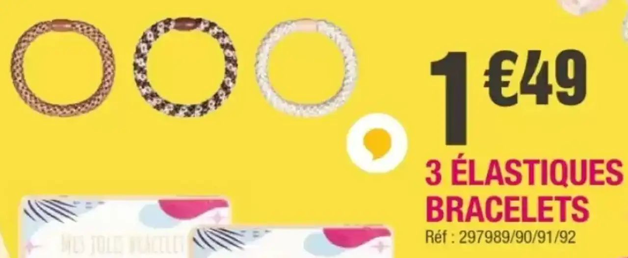 3 élastiques bracelets