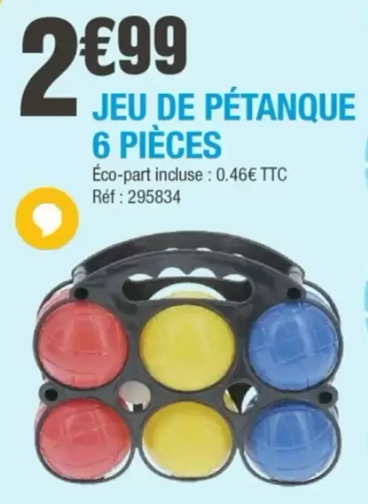 JEU DE PÉTANQUE 6 PIÈCES