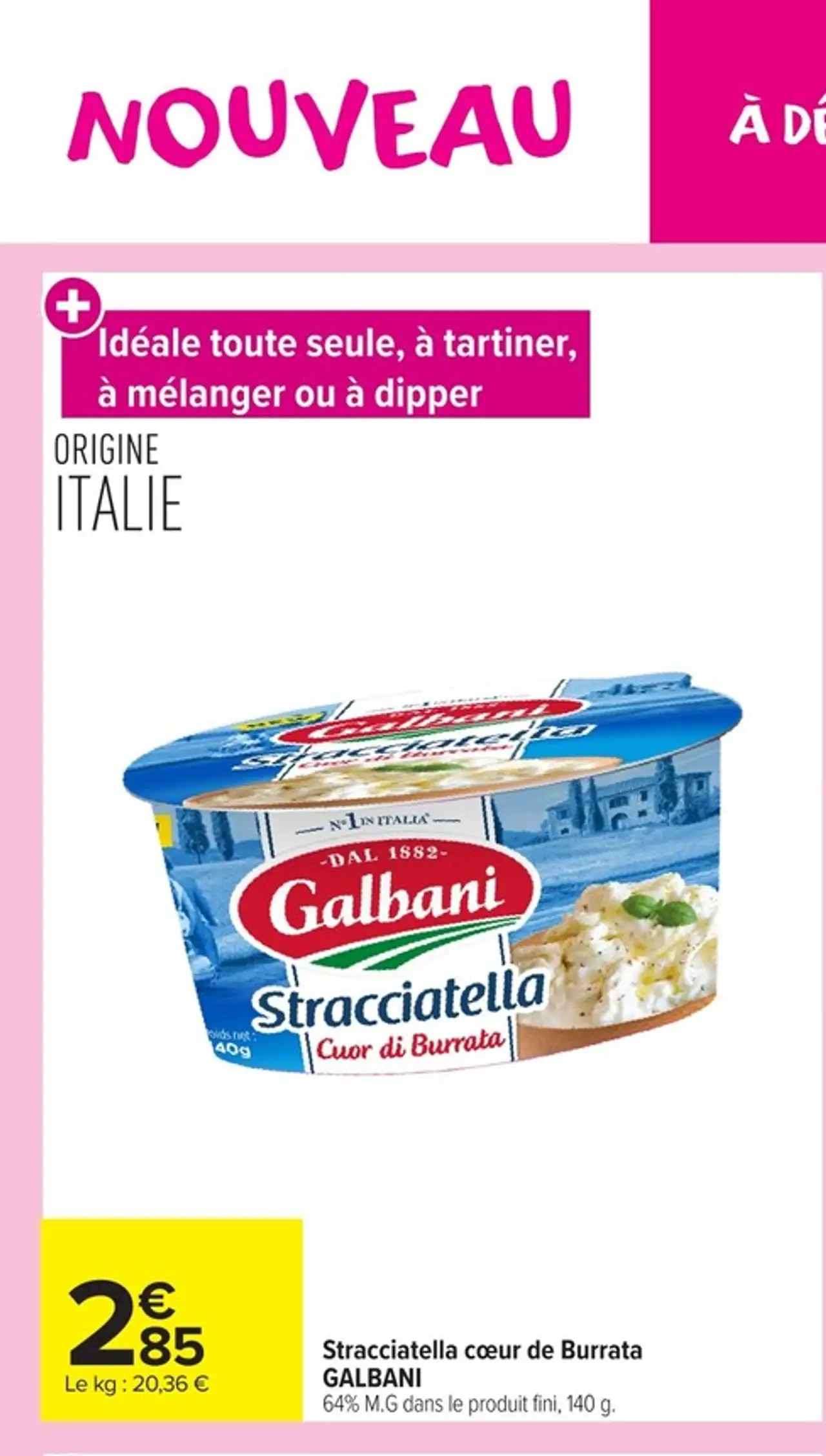 Stracciatella cœur de Burrata GALBANI