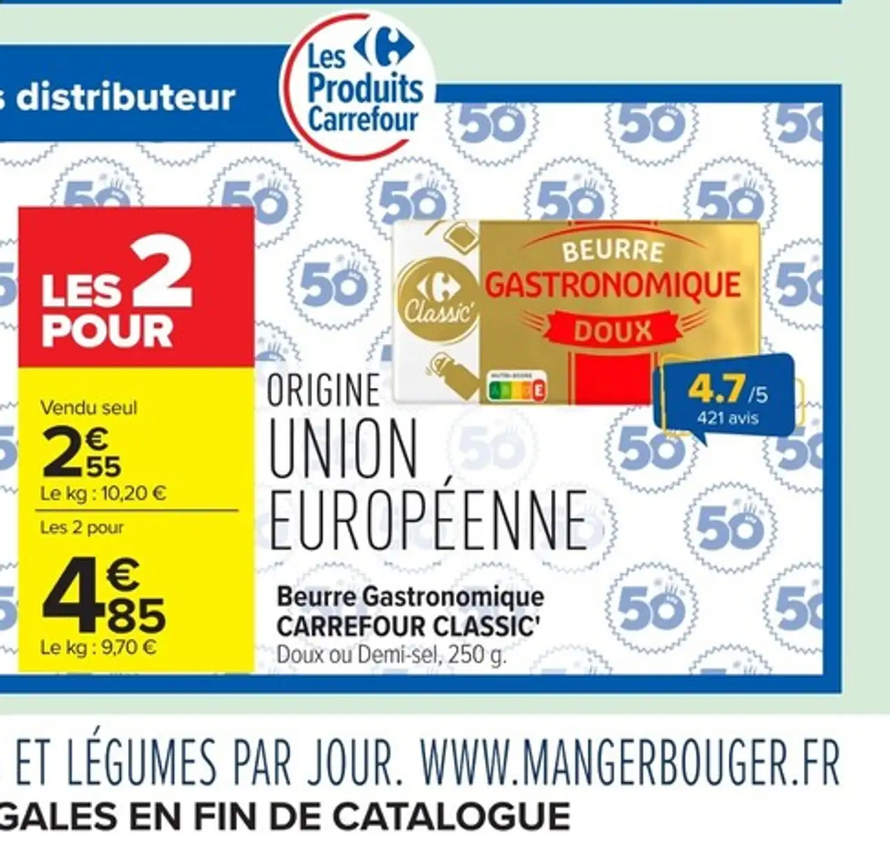 Beurre Gastronomique CARREFOUR CLASSIC