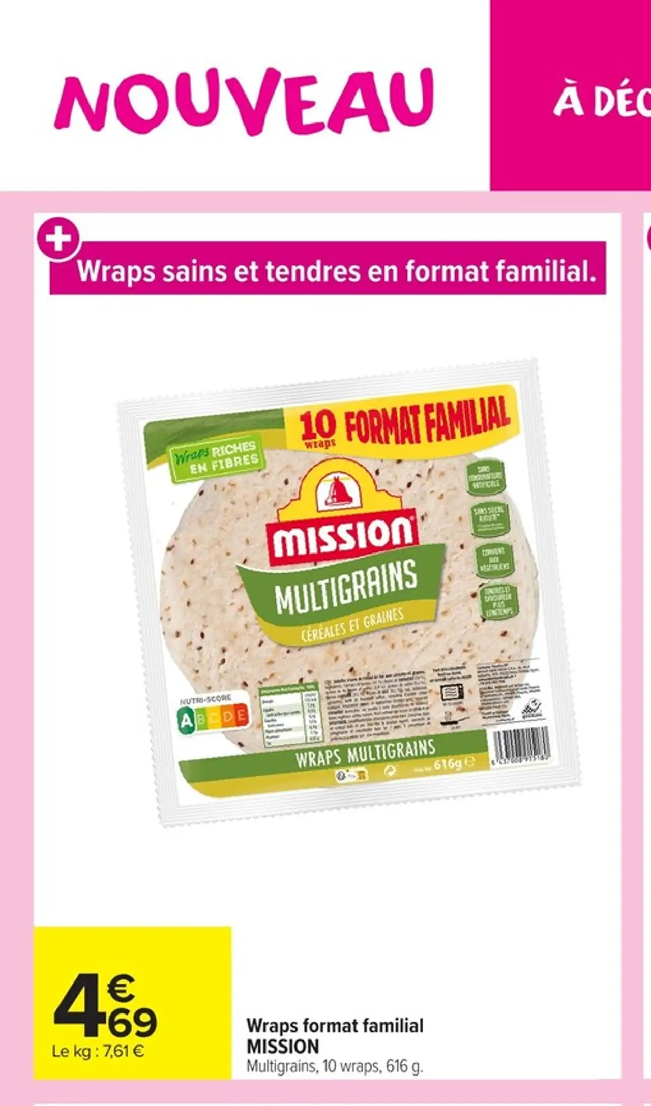 Wraps format familial MISSION Multigrains