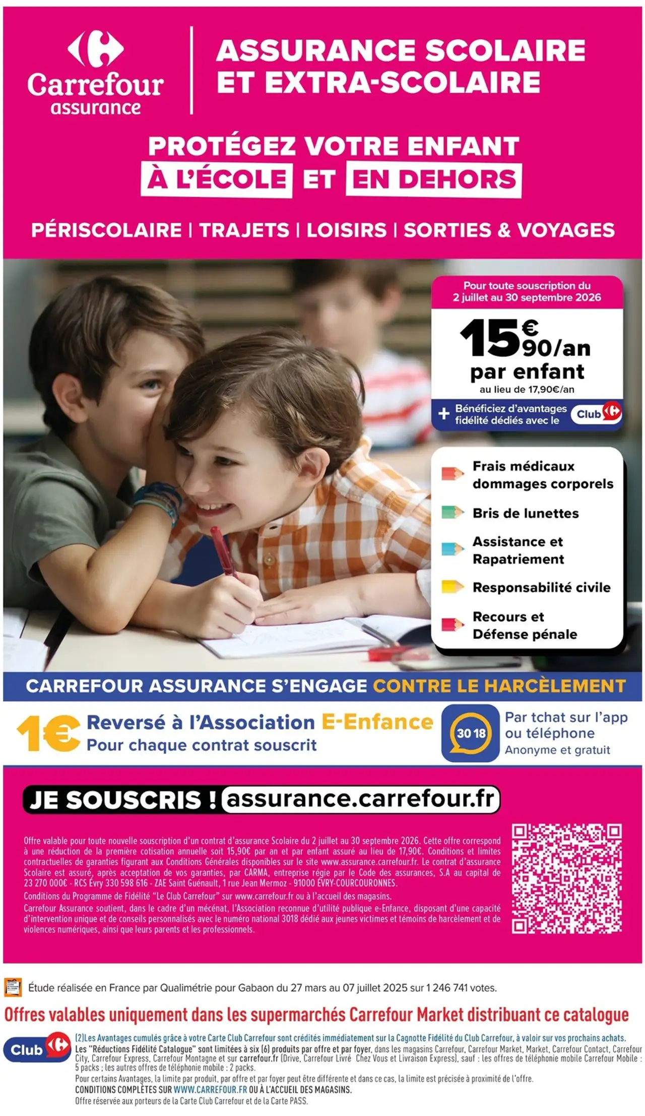 Carrefour Assurance Scolaire et Extra-Scolaire