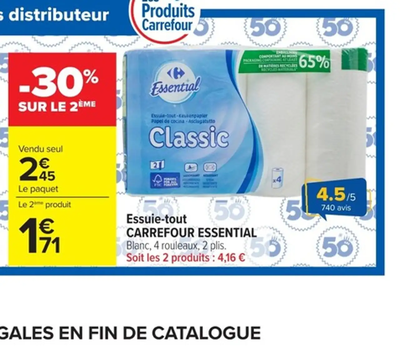 Essuie-tout CARREFOUR ESSENTIAL Classic