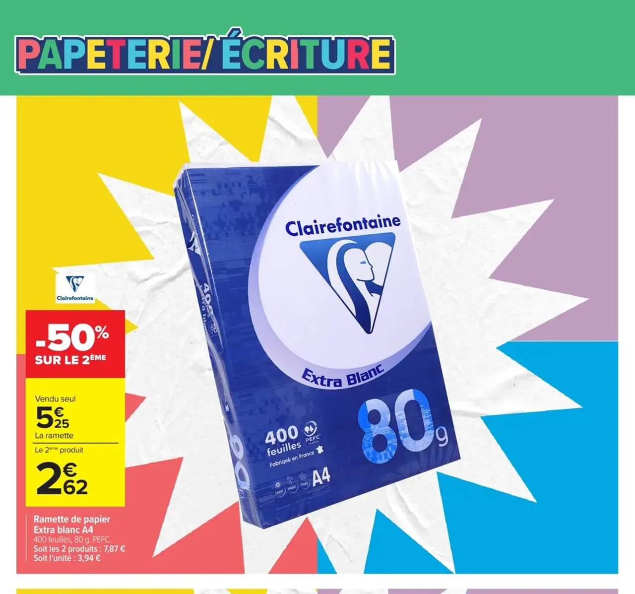 Clairefontaine Ramette de papier Extra blanc A4