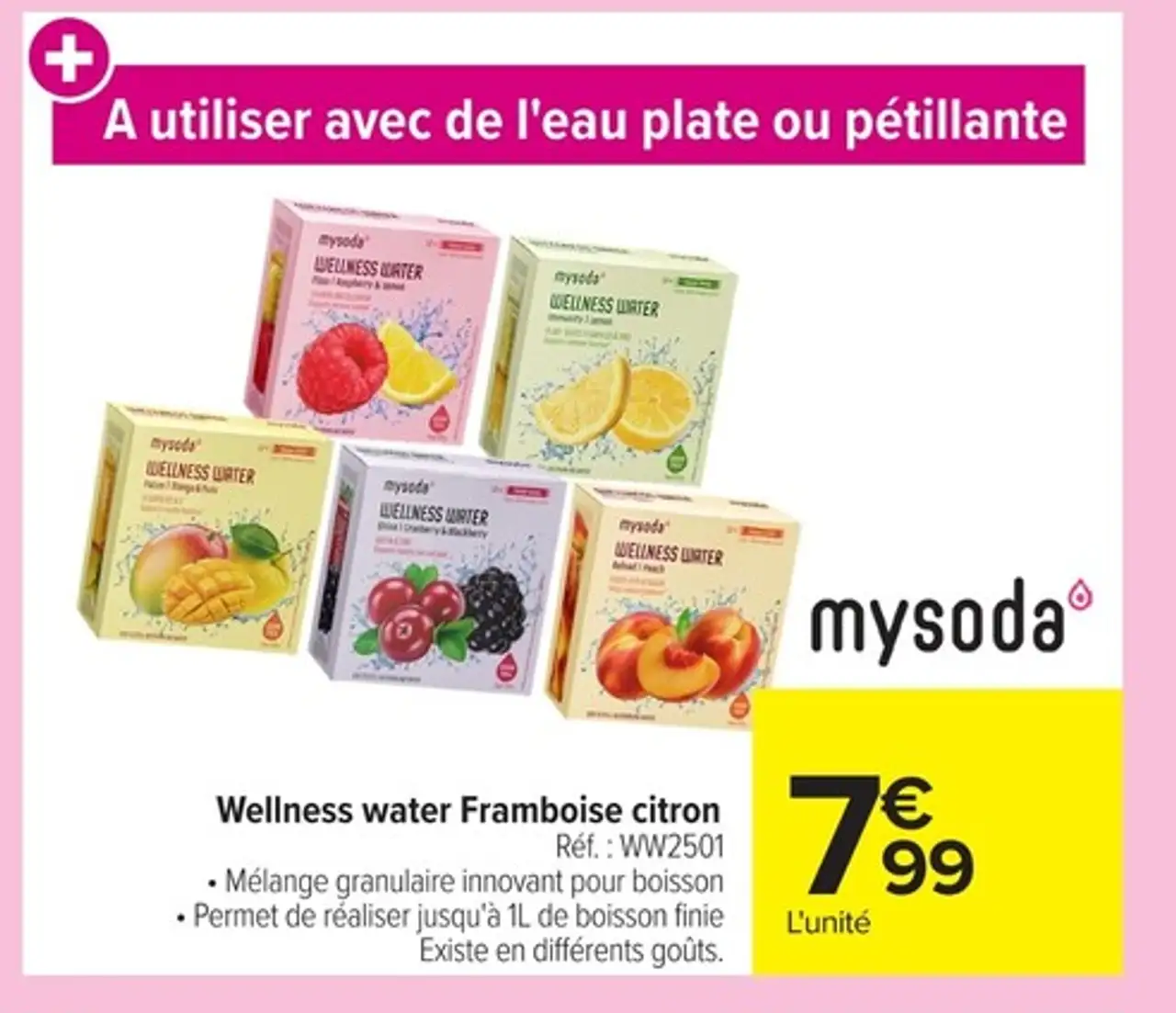 Wellness water Framboise citron mysoda