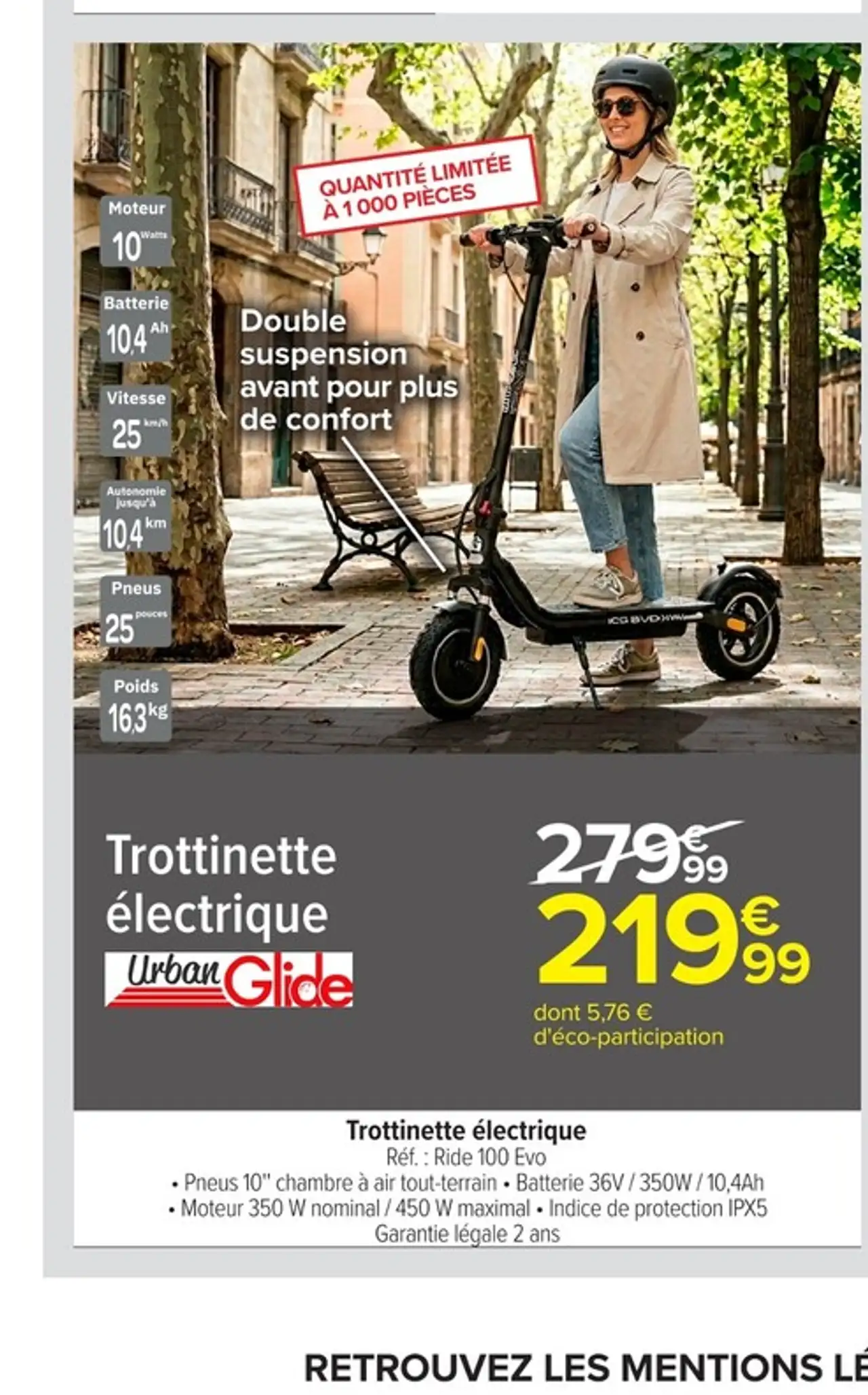 Trottinette électrique Urban Glide
