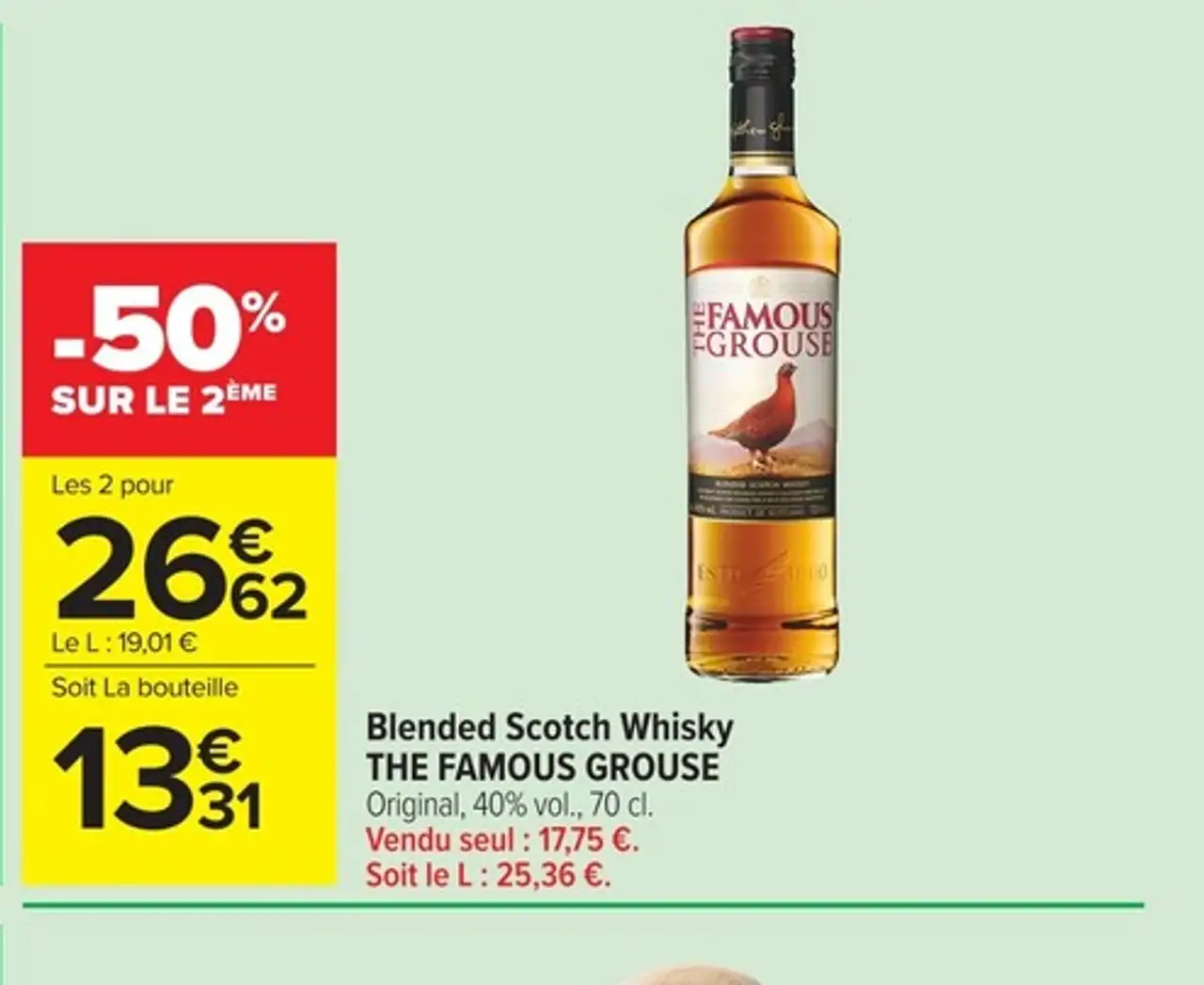 Blended Scotch Whisky THE FAMOUS GROUSE Original, 40% vol., 70 cl.