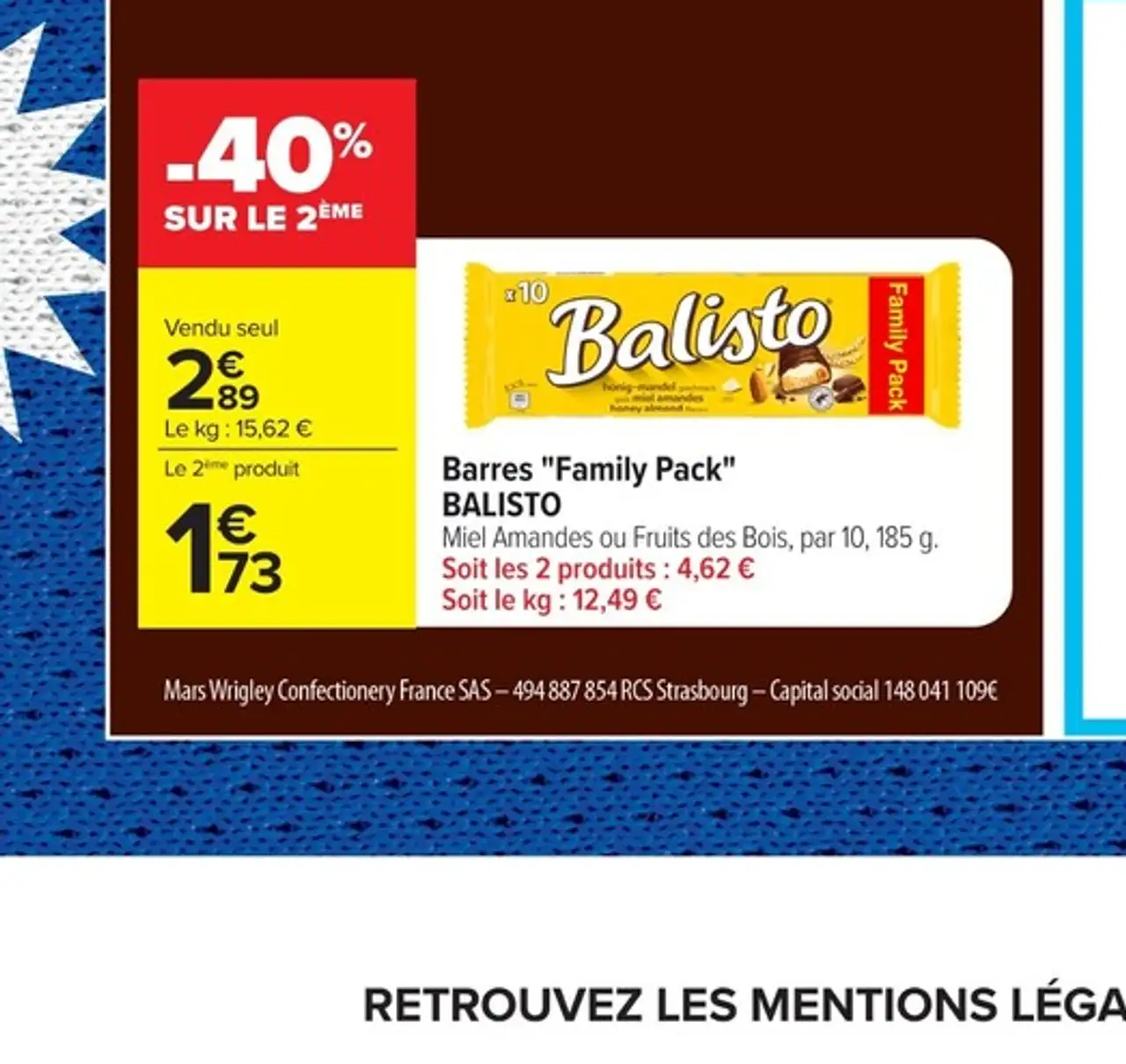 Barres "Family Pack" BALISTO