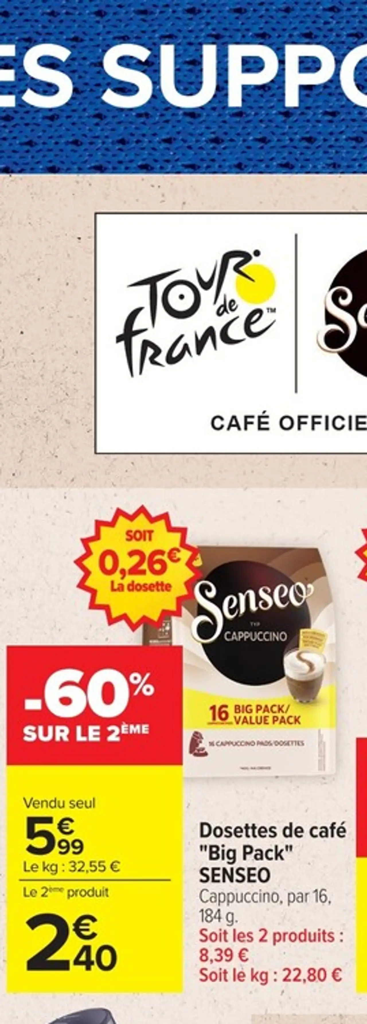 Dosettes de café "Big Pack" SENSEO Cappuccino