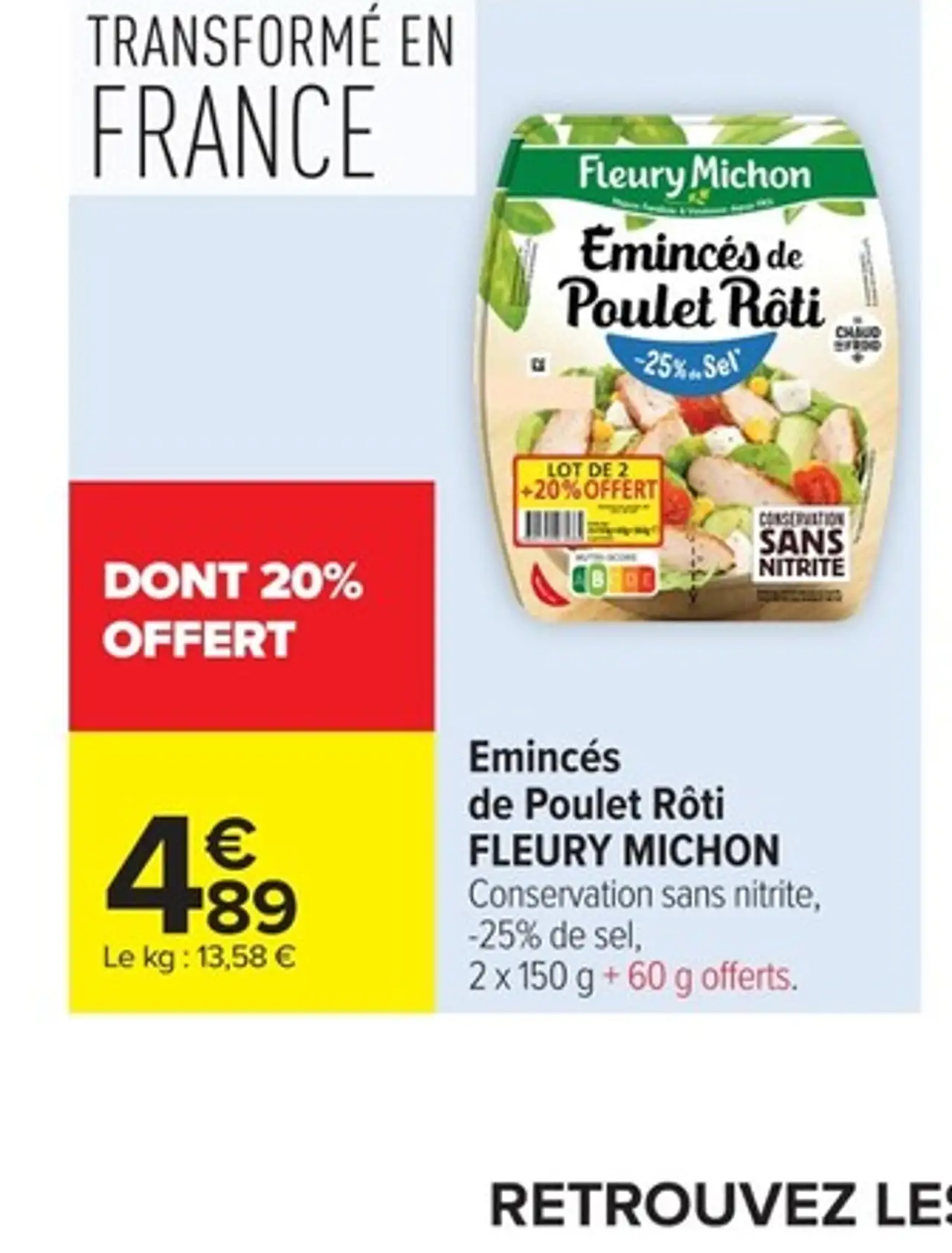 Emincés de Poulet Rôti FLEURY MICHON