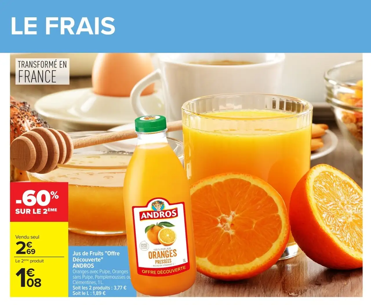 Jus de Fruits "Offre Découverte" ANDROS