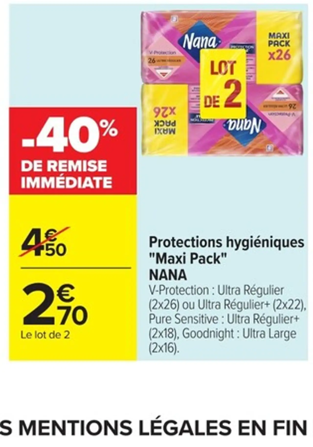 Protections hygiéniques Maxi Pack Nana