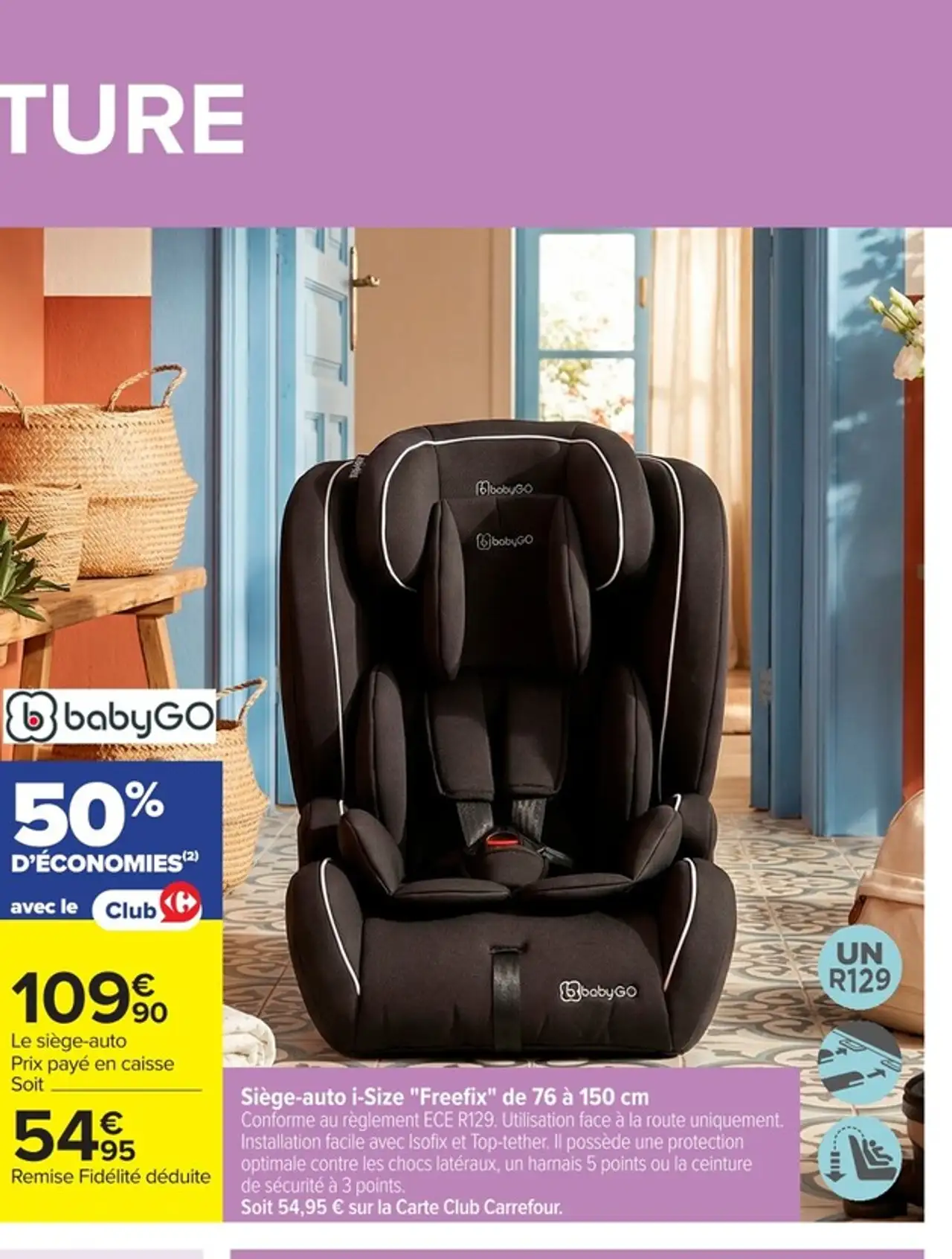 Siège-auto i-Size "Freefix" babyGO