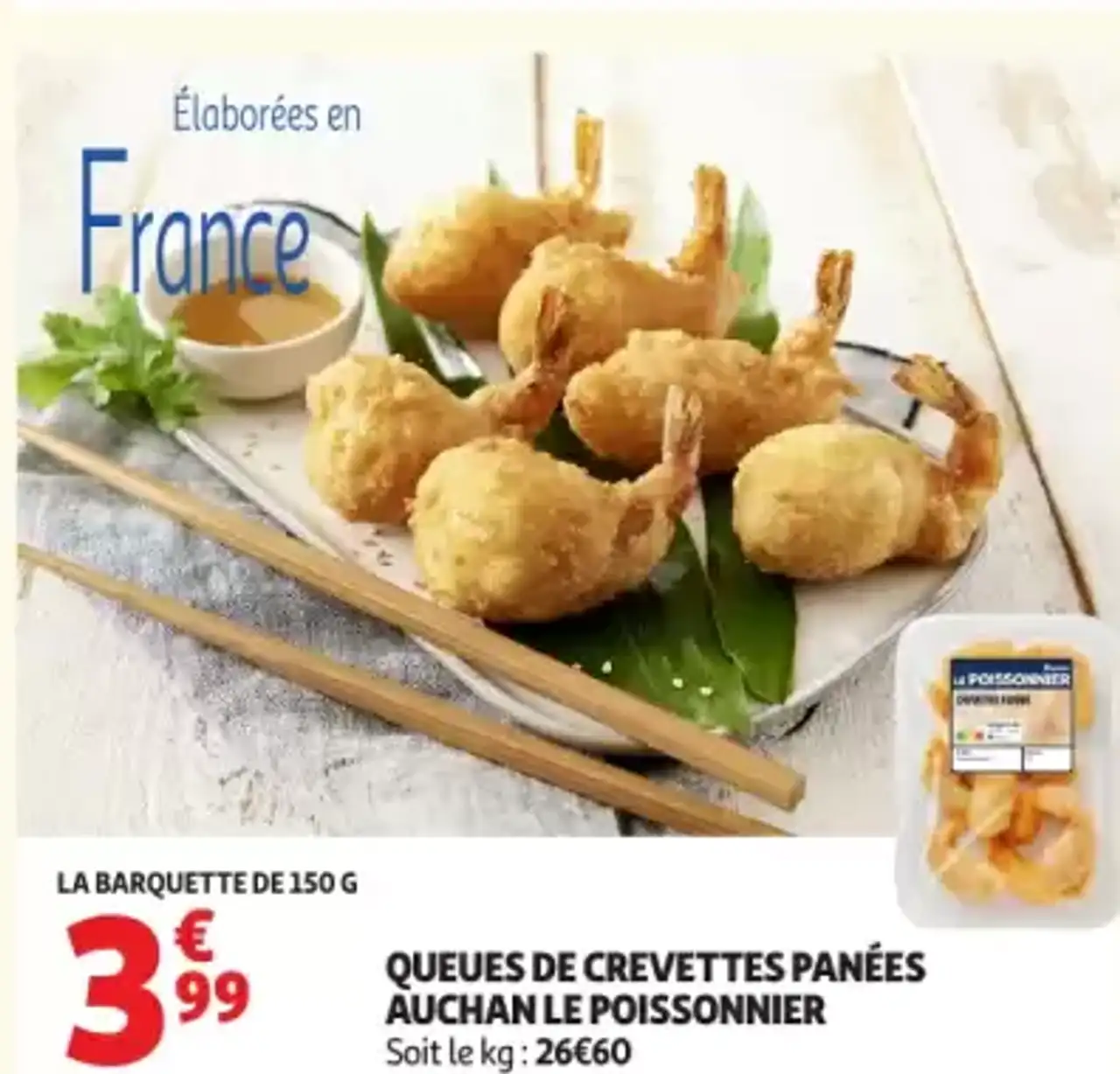 QUEUES DE CREVETTES PANÉES