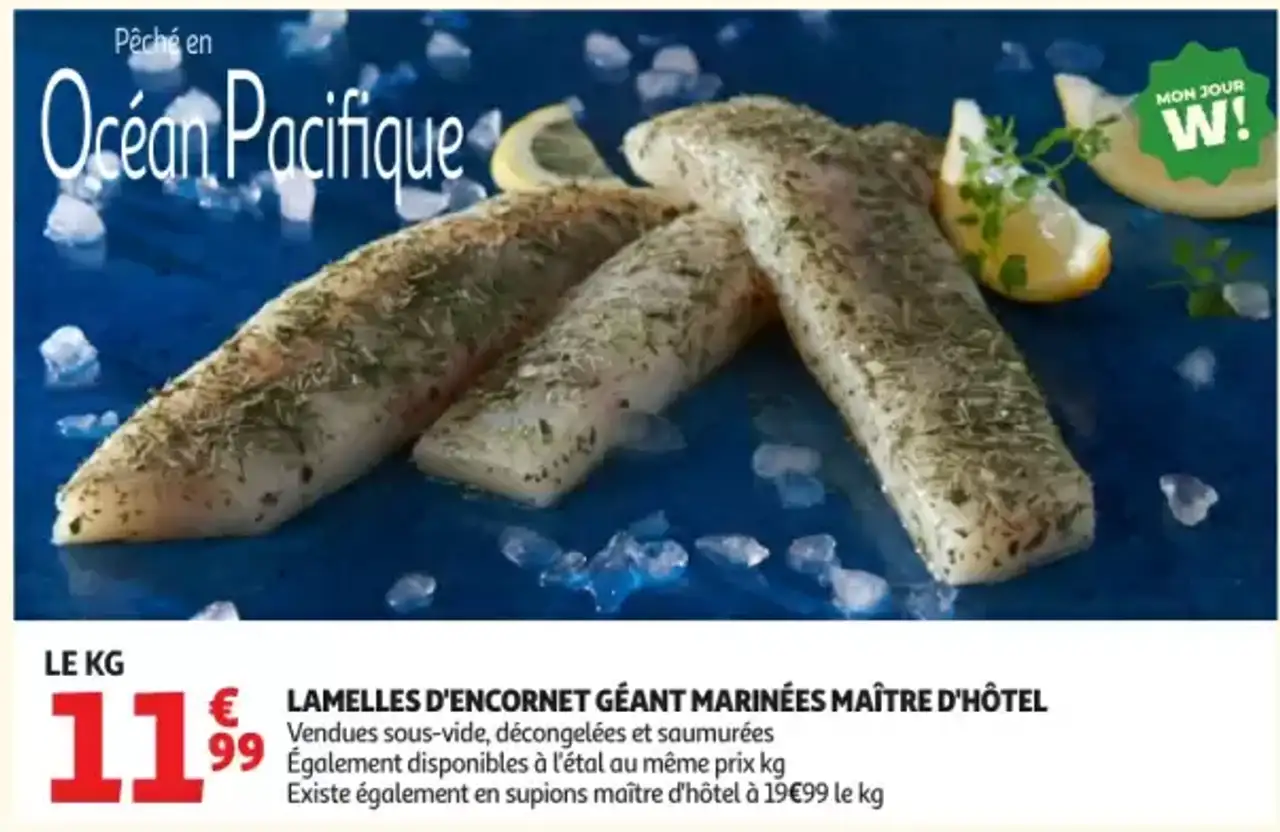 LAMELLES D'ENCORNET GÉANT MARINÉES MAÎTRE D'HÔTEL