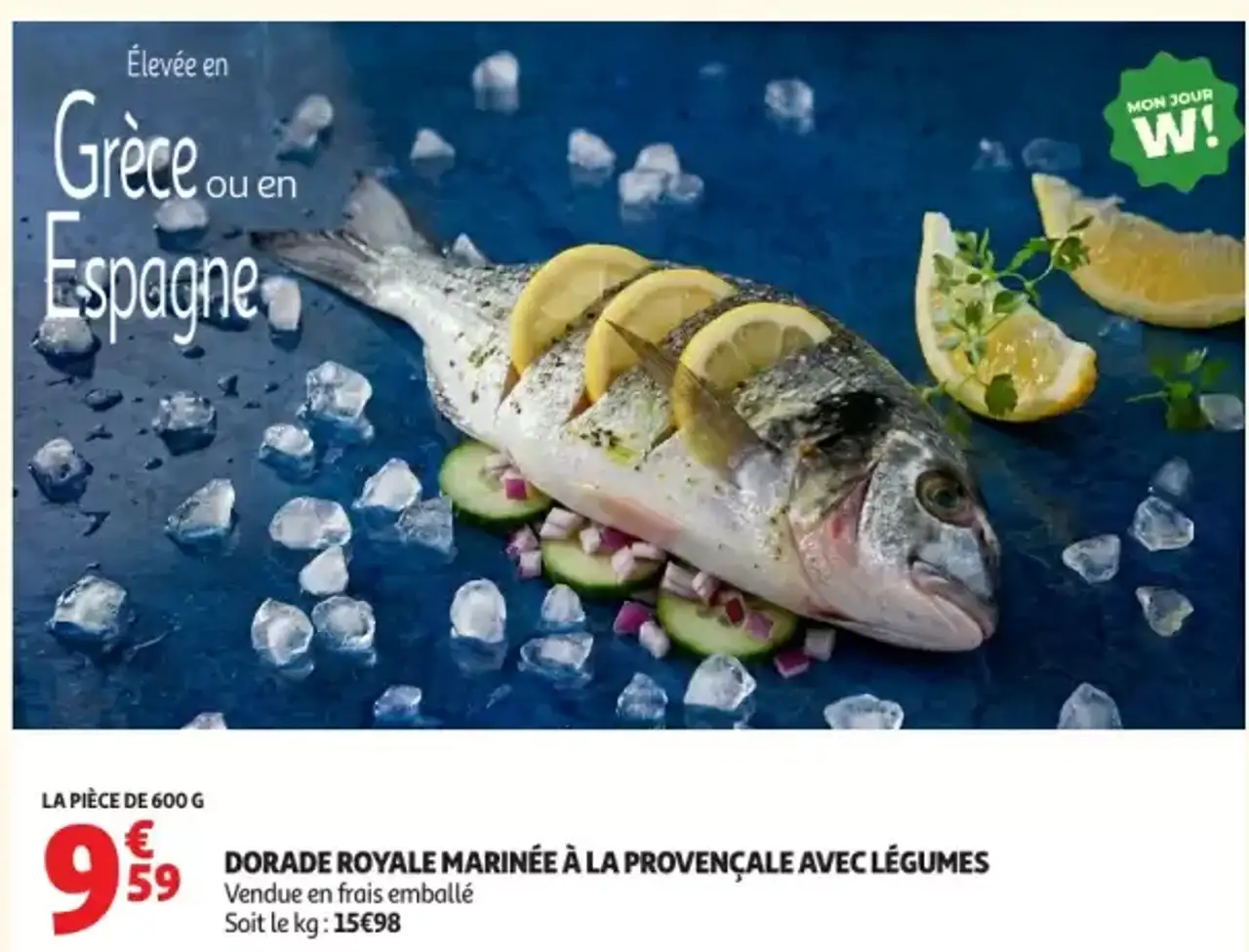 DORADE ROYALE MARINÉE À LA PROVENÇALE AVEC LÉGUMES