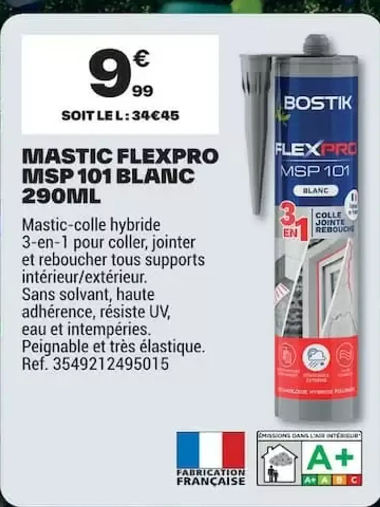 Mastic Flexpro MSP 101 Blanc 290ml Bostik
