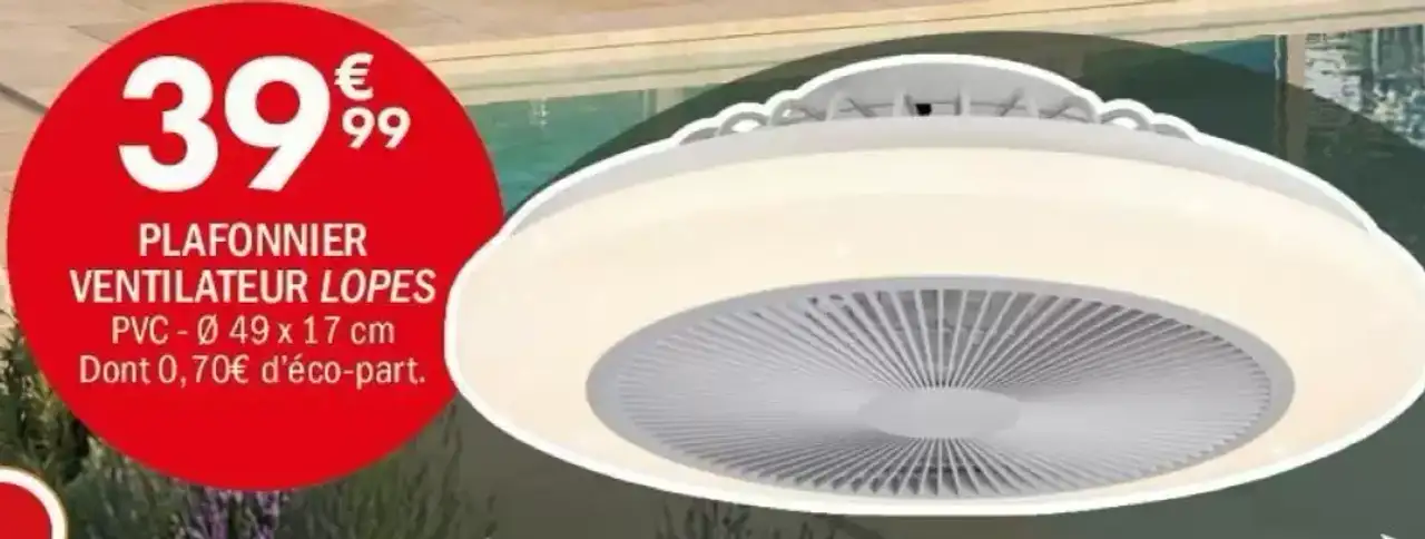Plafonnier ventilateur Lopes