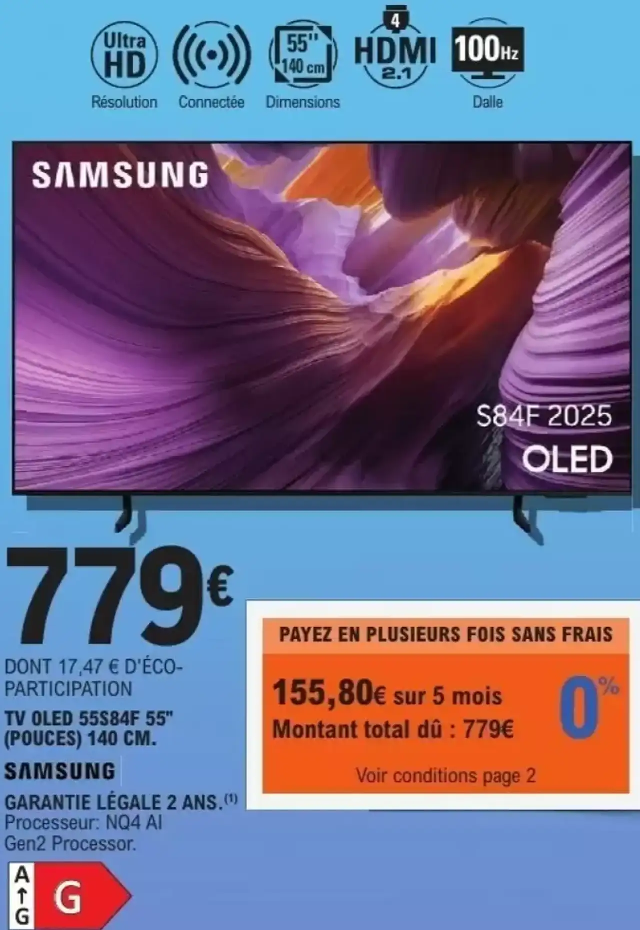 TV OLED 55S84F 55" (POUCES) 140 CM SAMSUNG