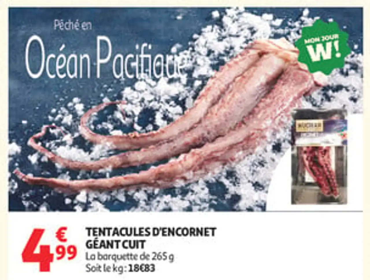 TENTACULES D'ENCORNET GÉANT CUIT