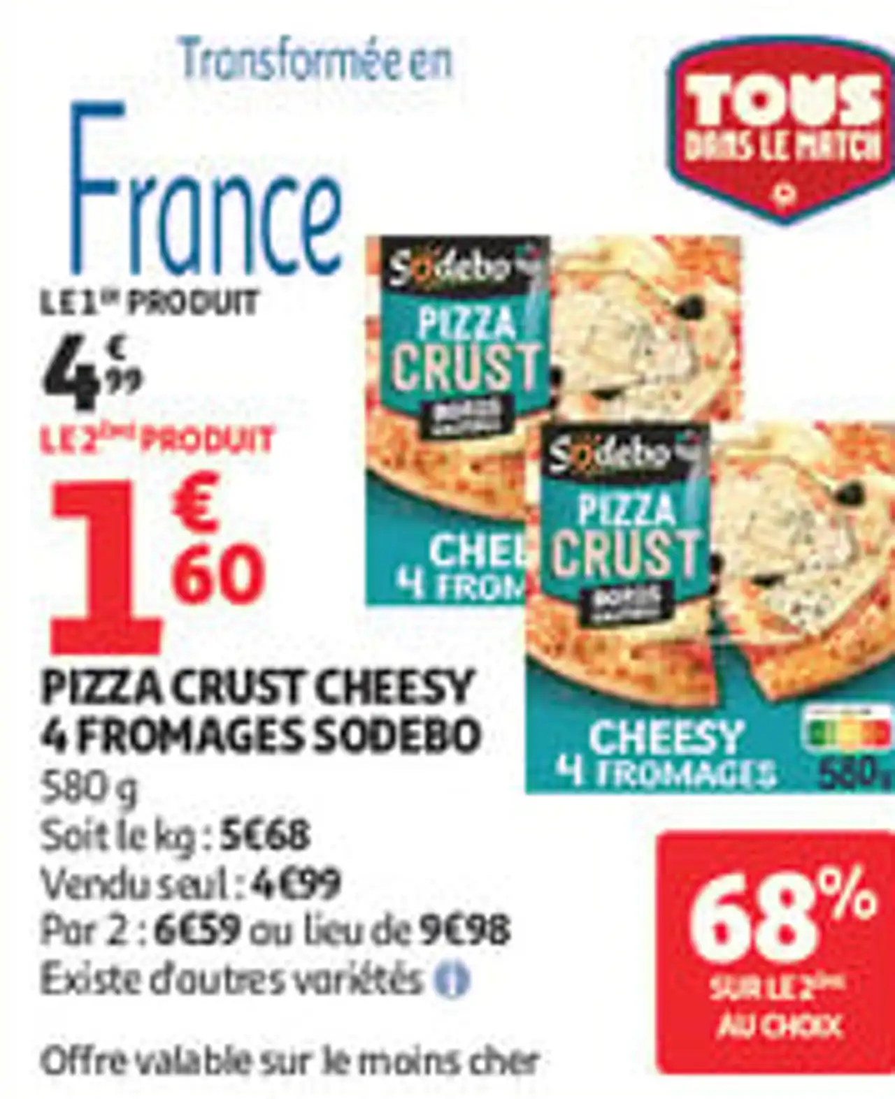 Pizza Crust Cheesy 4 Fromages Sodebo