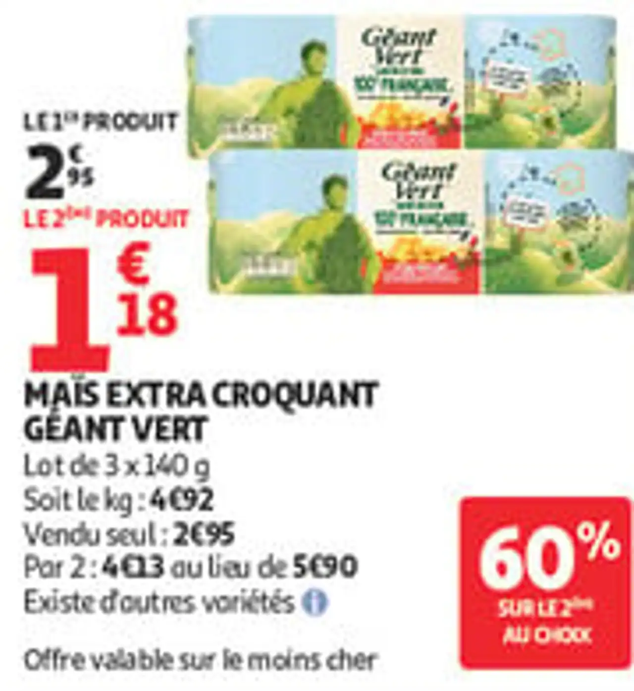 Maïs Extra Croquant Géant Vert