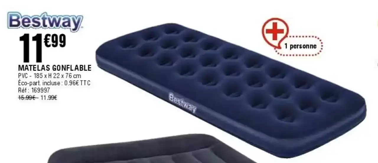 Bestway Matelas Gonflable 1 personne