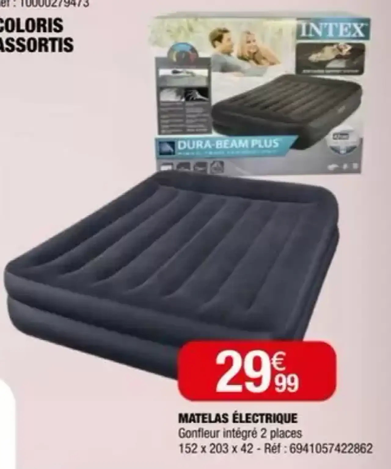 MATELAS ÉLECTRIQUE INTEX DURA-BEAM PLUS 2 places