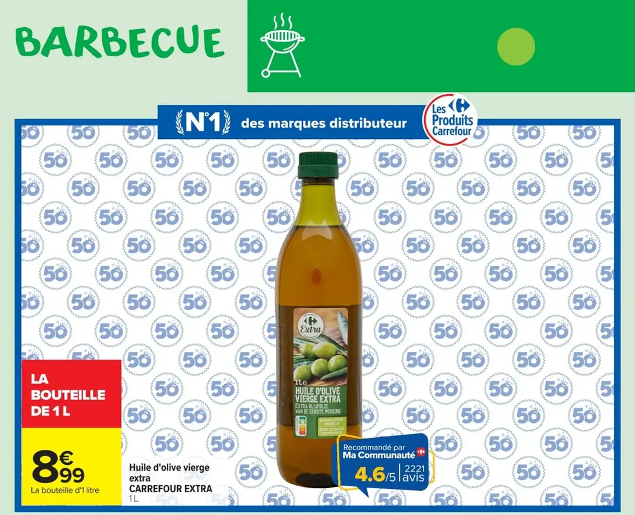 Huile d'olive vierge extra CARREFOUR EXTRA