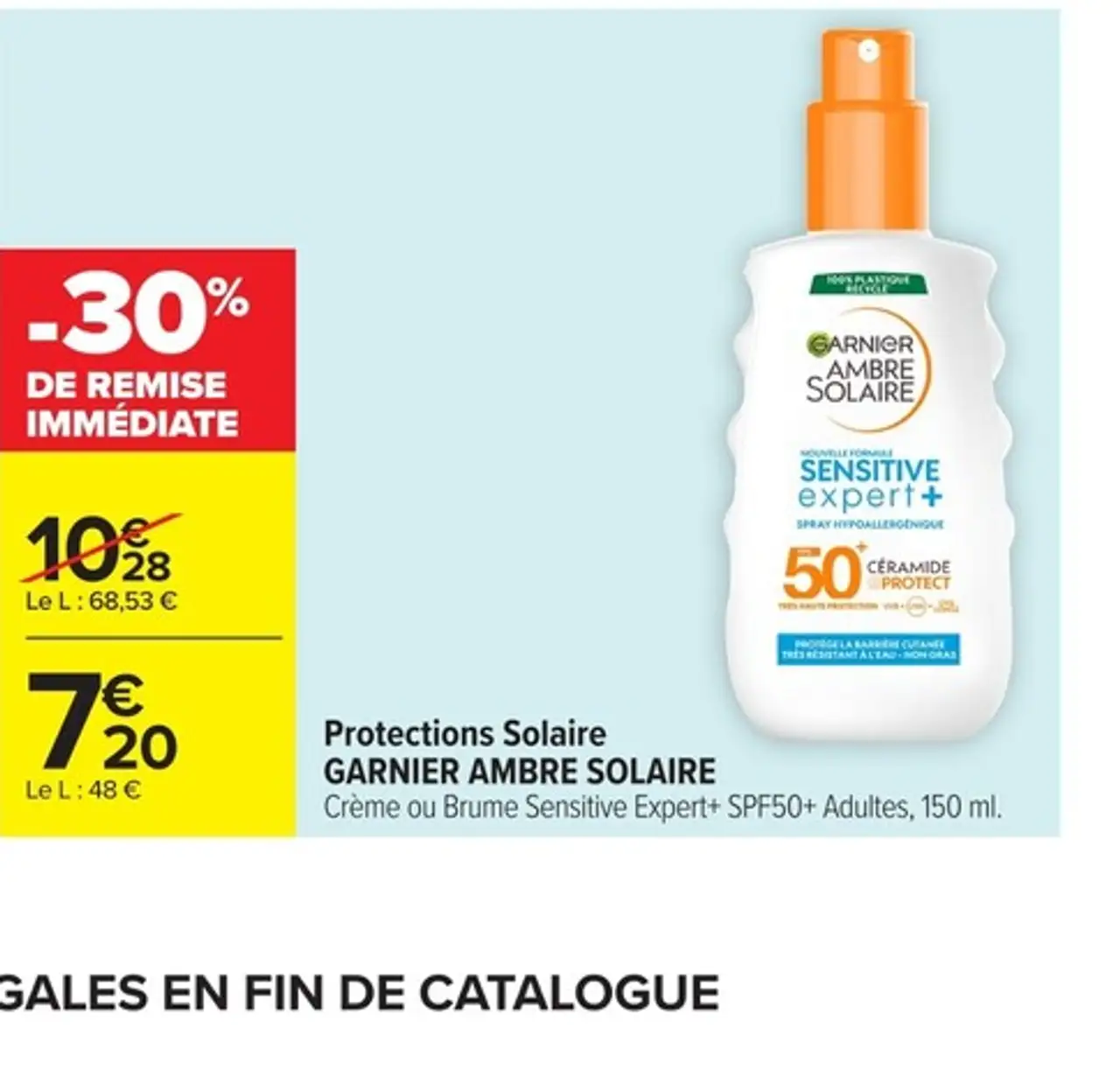 Protections Solaire GARNIER AMBRE SOLAIRE