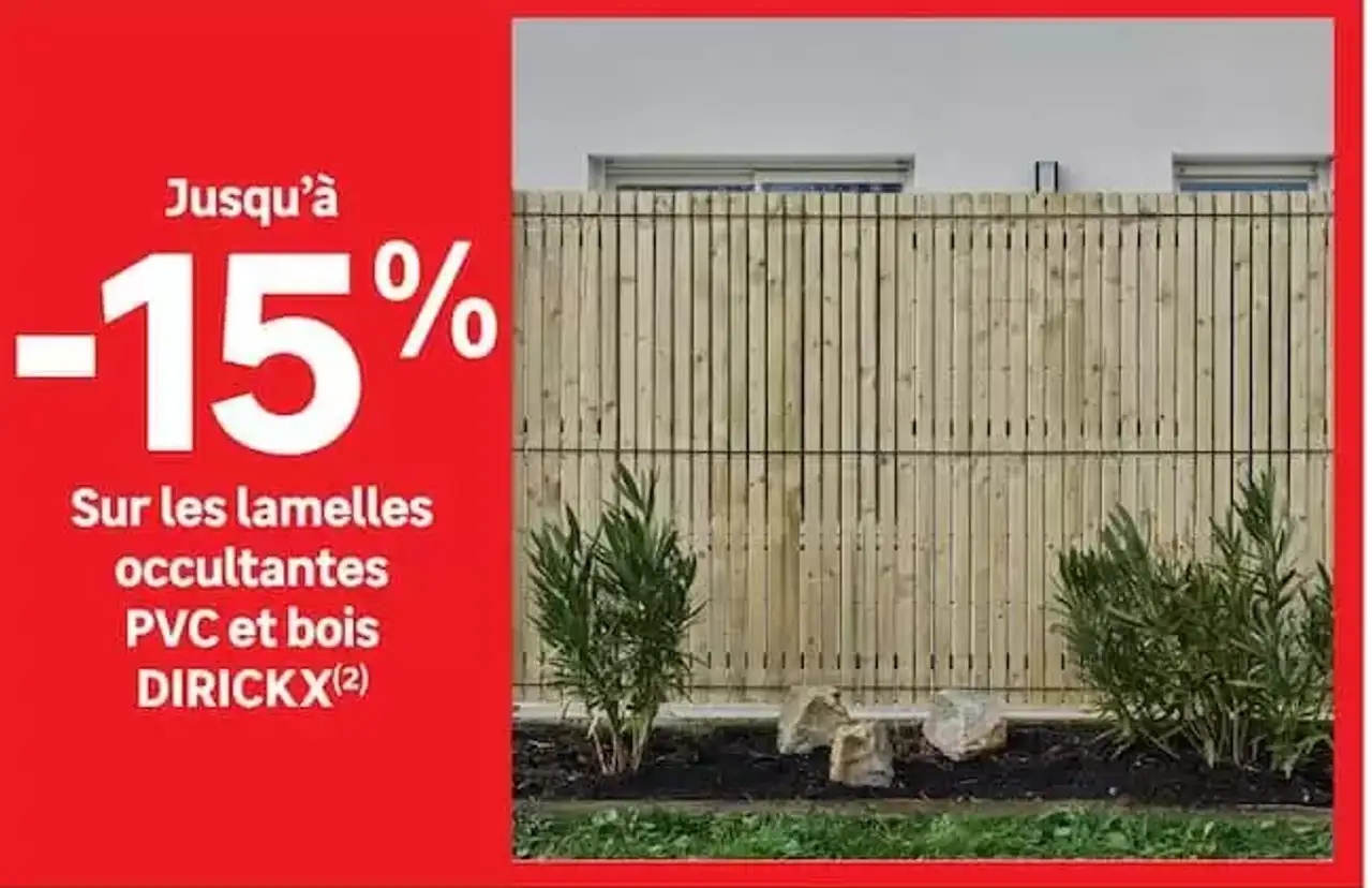 Lamelles occultantes PVC et bois DIRICKX