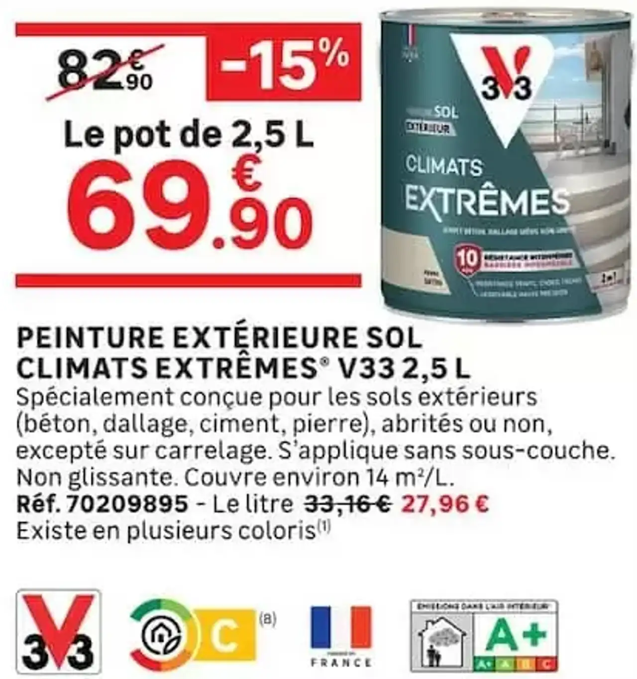 Peinture Extérieure Sol Climats Extrêmes V33 2,5 L
